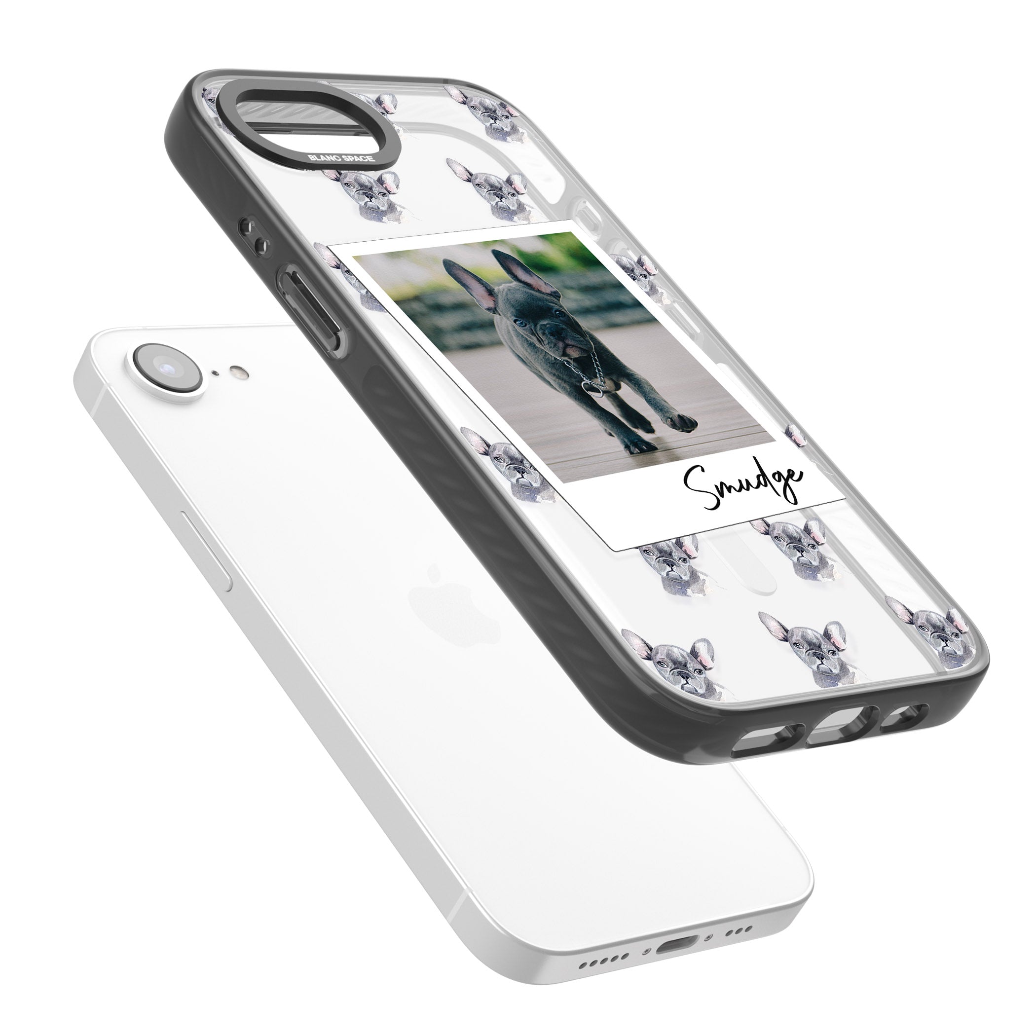 Personalised Grey French Bulldog Instant Camera Photo