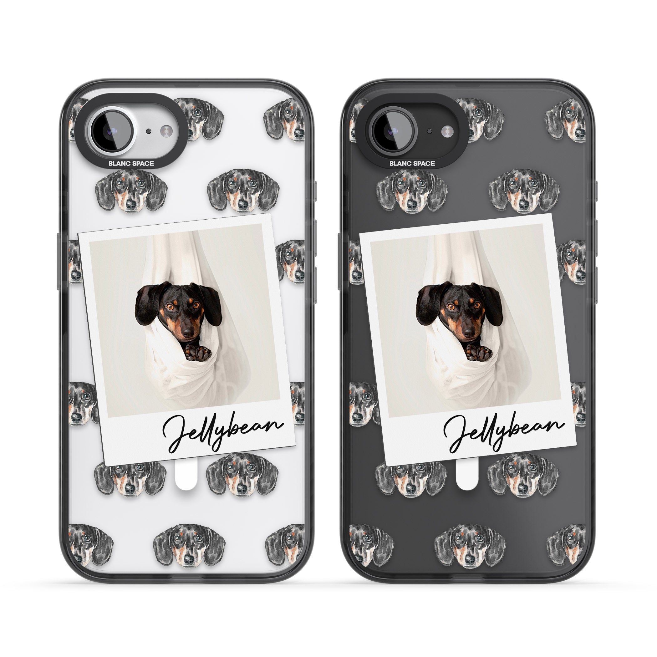 Personalised Black Dachshund Instant Camera Photo
