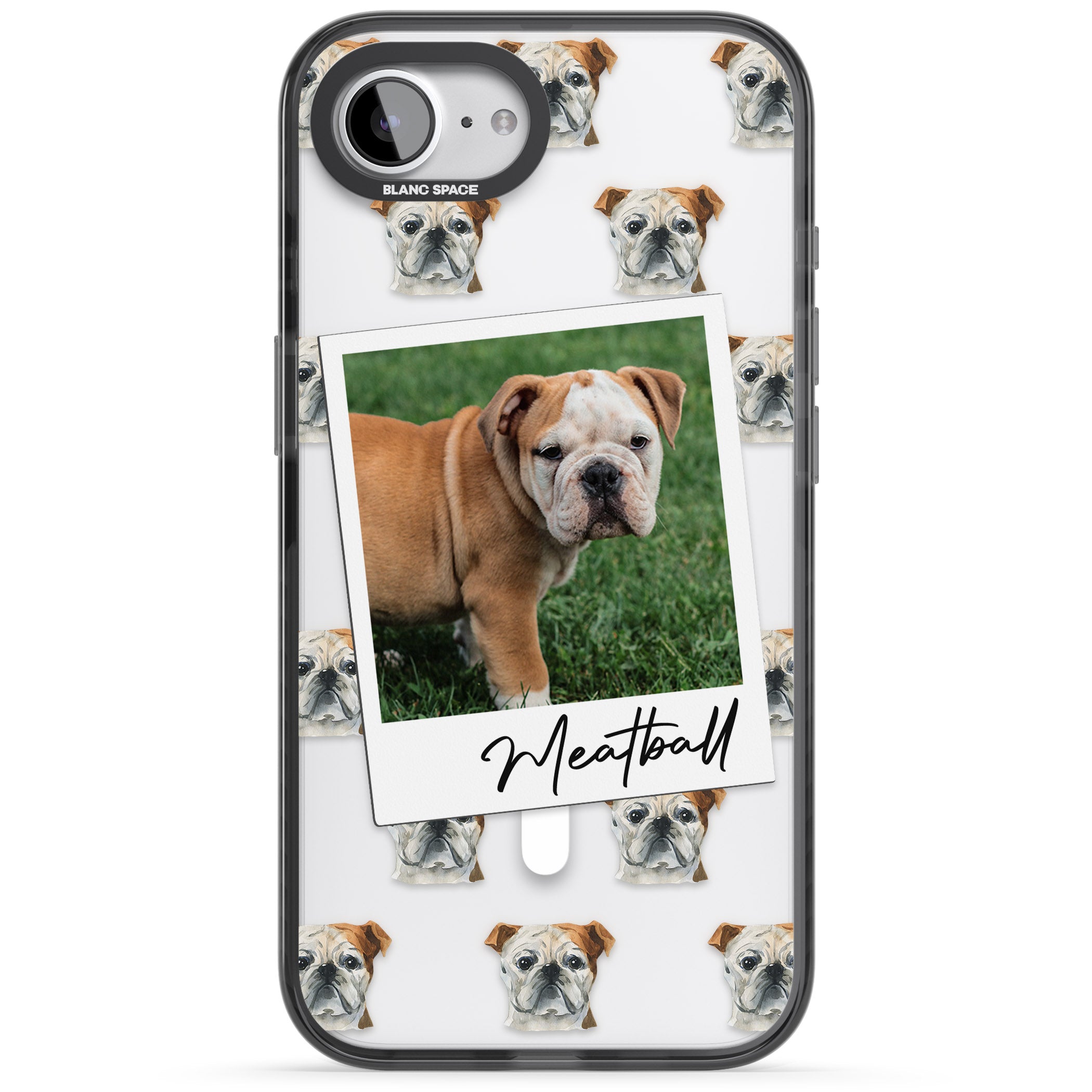 Personalised English Bulldog Instant Camera Photo