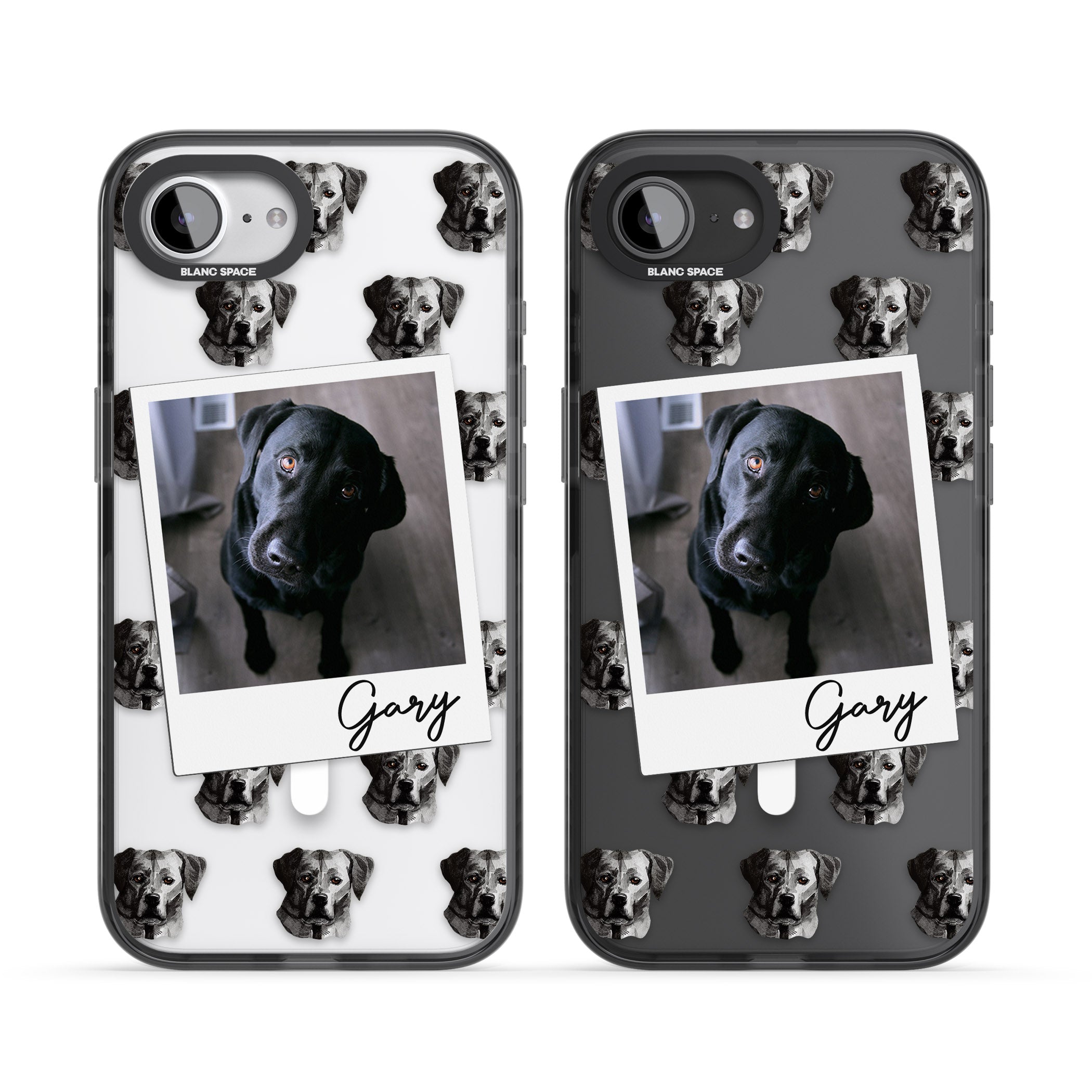 Personalised Black Labrador Instant Camera Photo