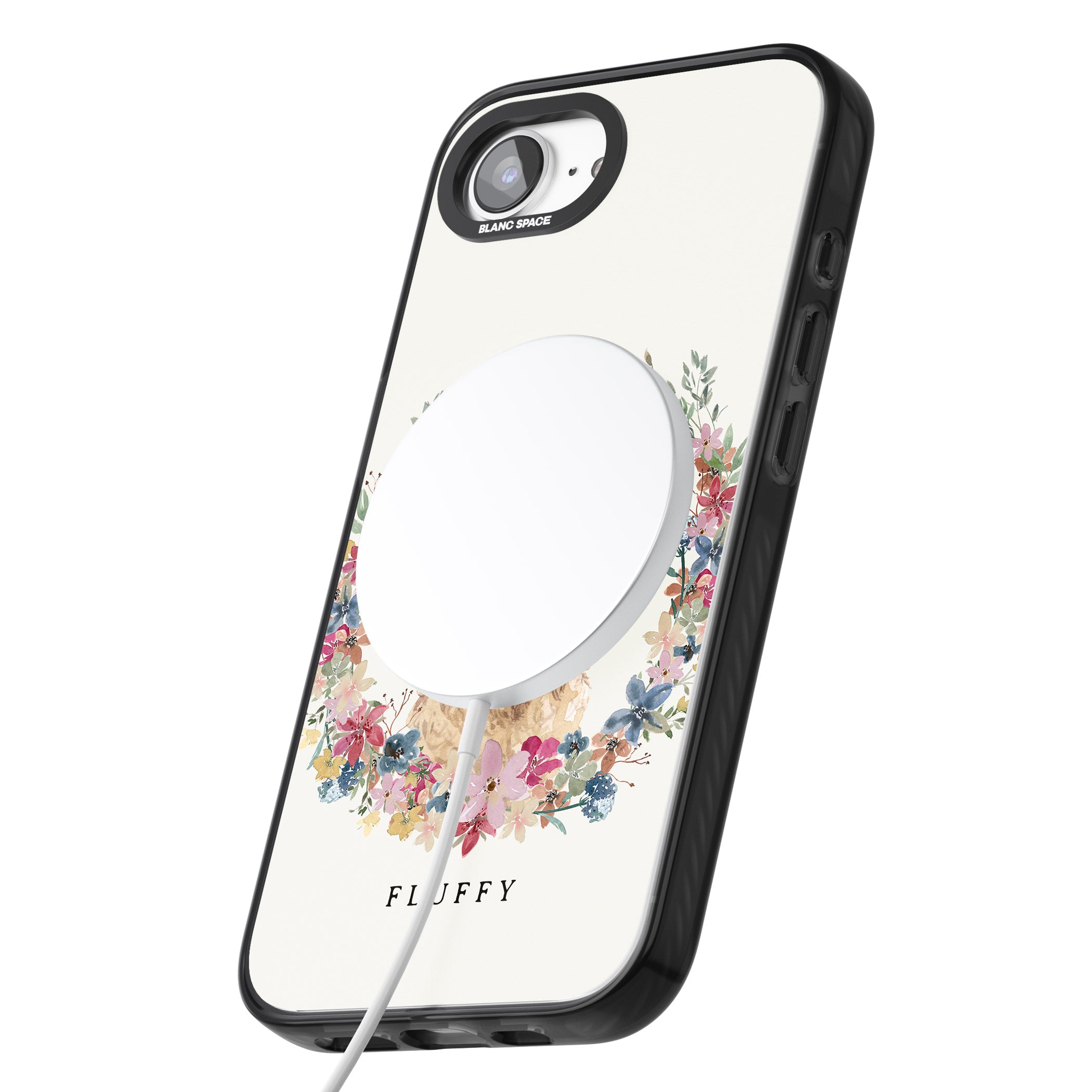 Personalised Champagne Cockapoo Floral Portrait