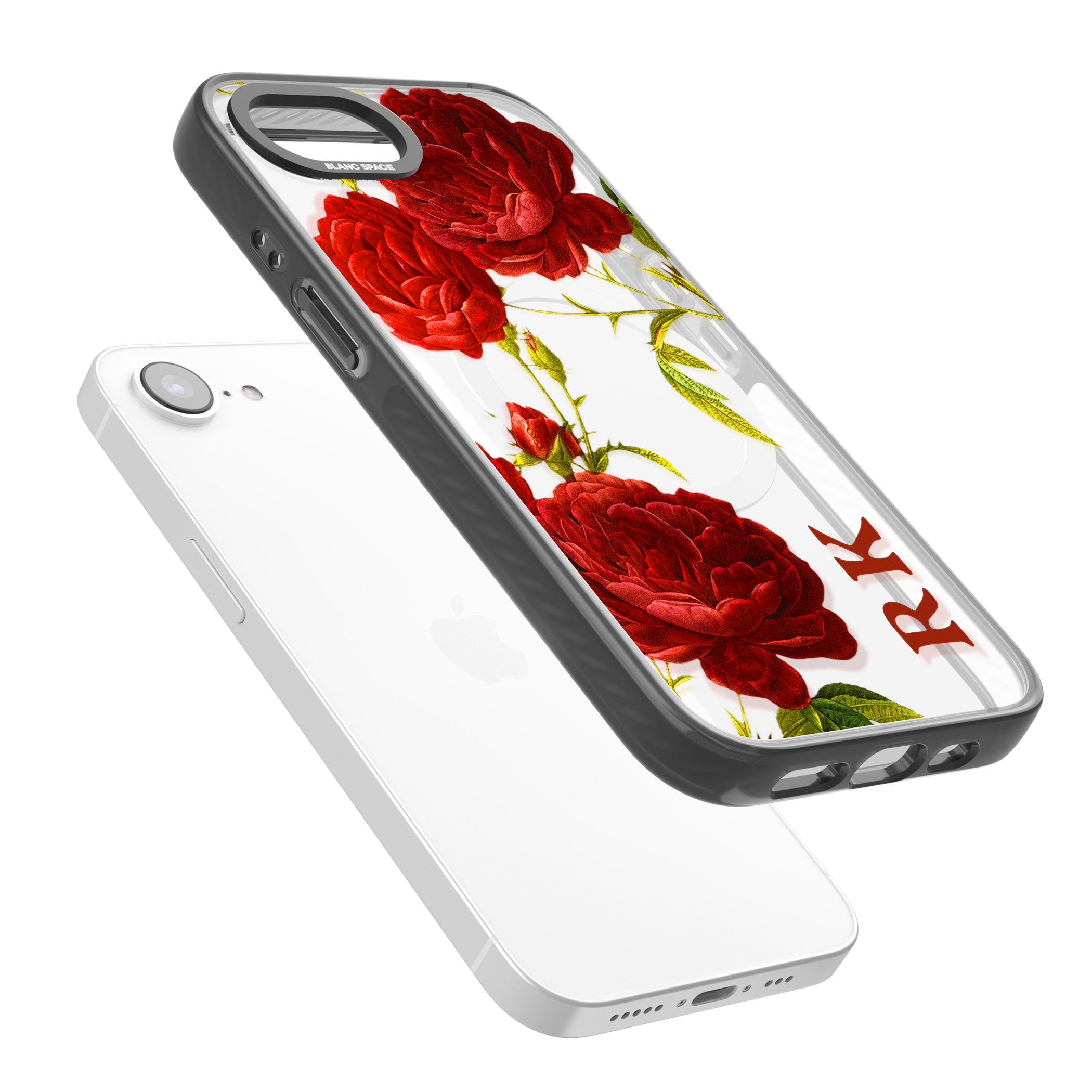 Personalised Vintage Floral Red Roses