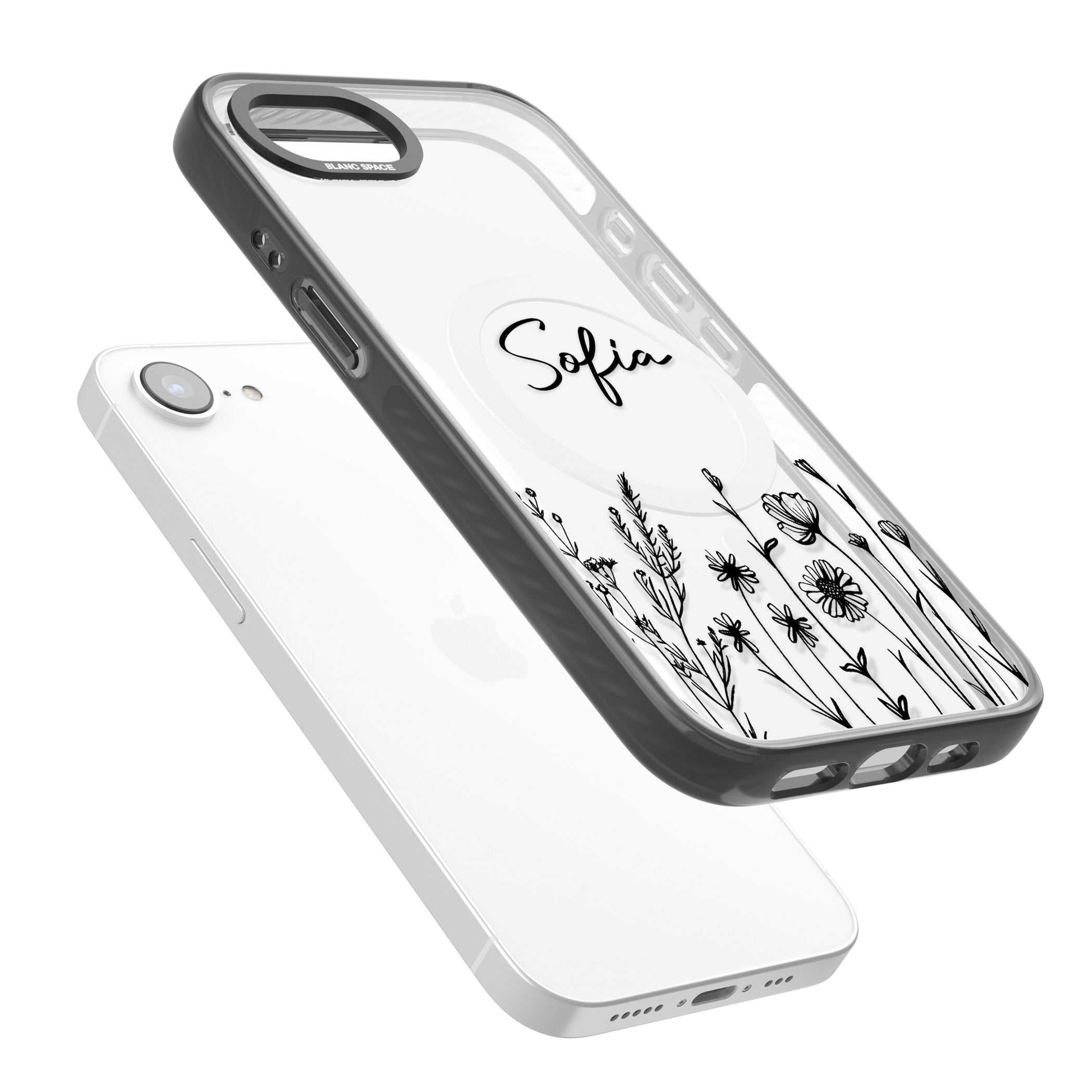 Personalised Black Wildflowers