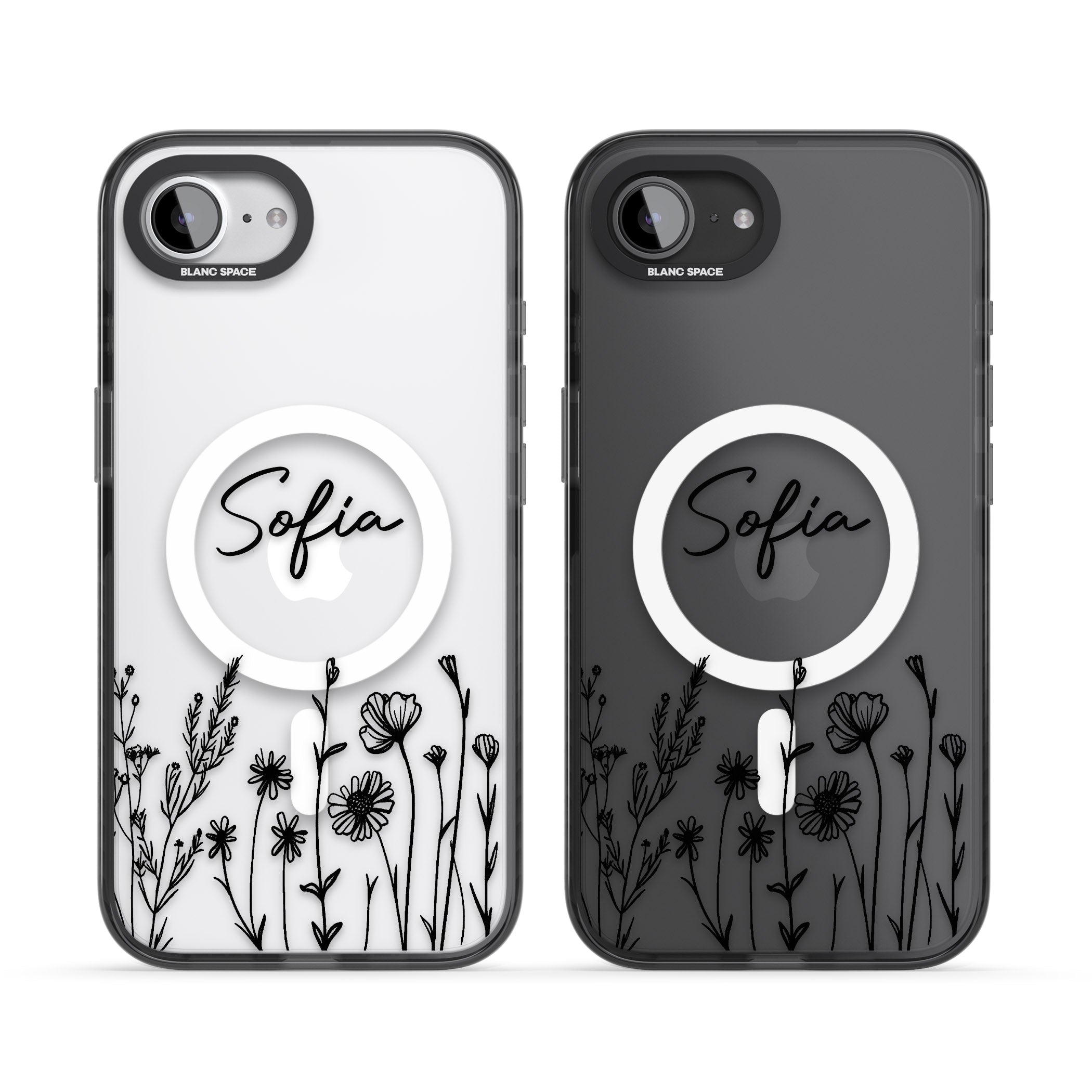 Personalised Black Wildflowers