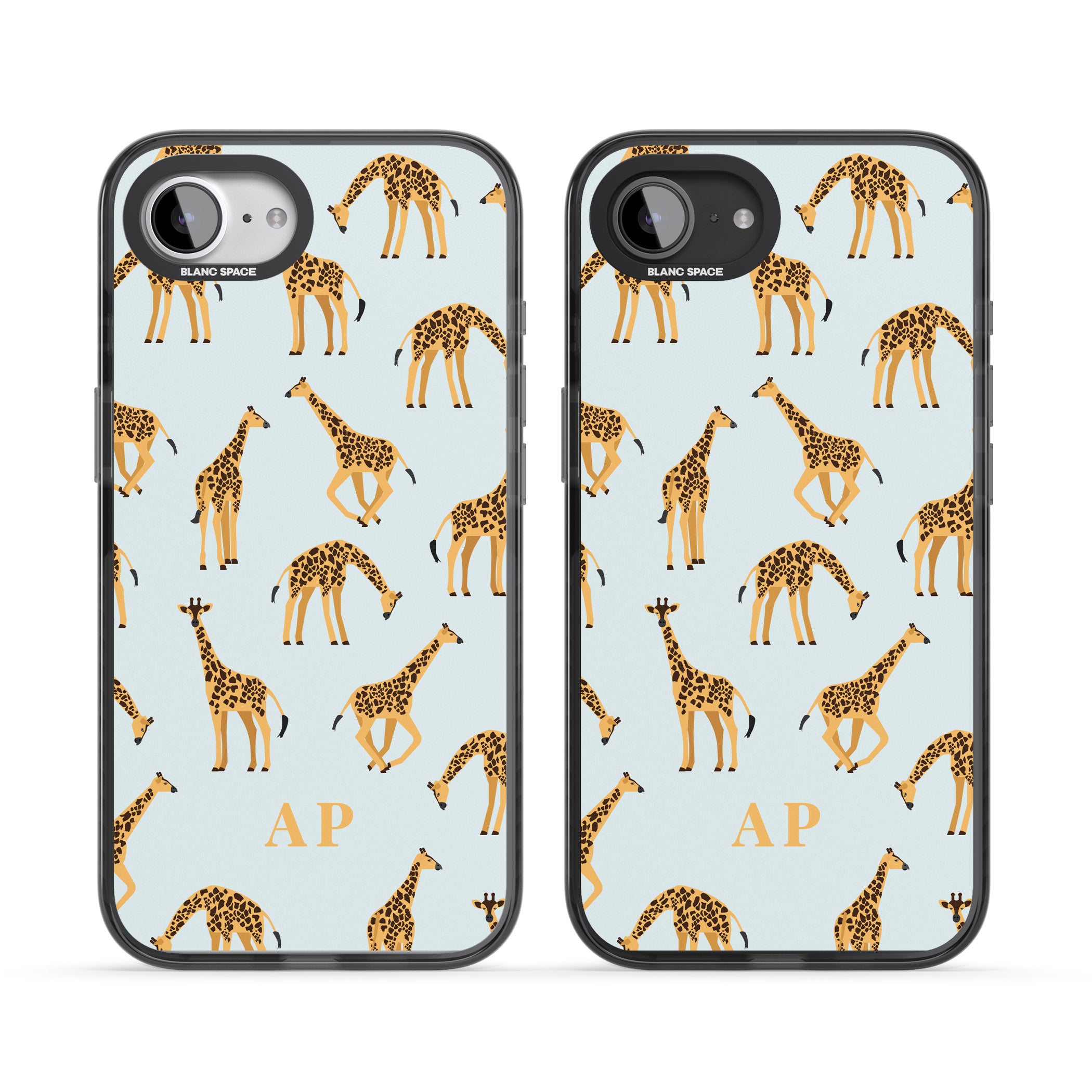 Personalised Safari Giraffe Pattern On Blue