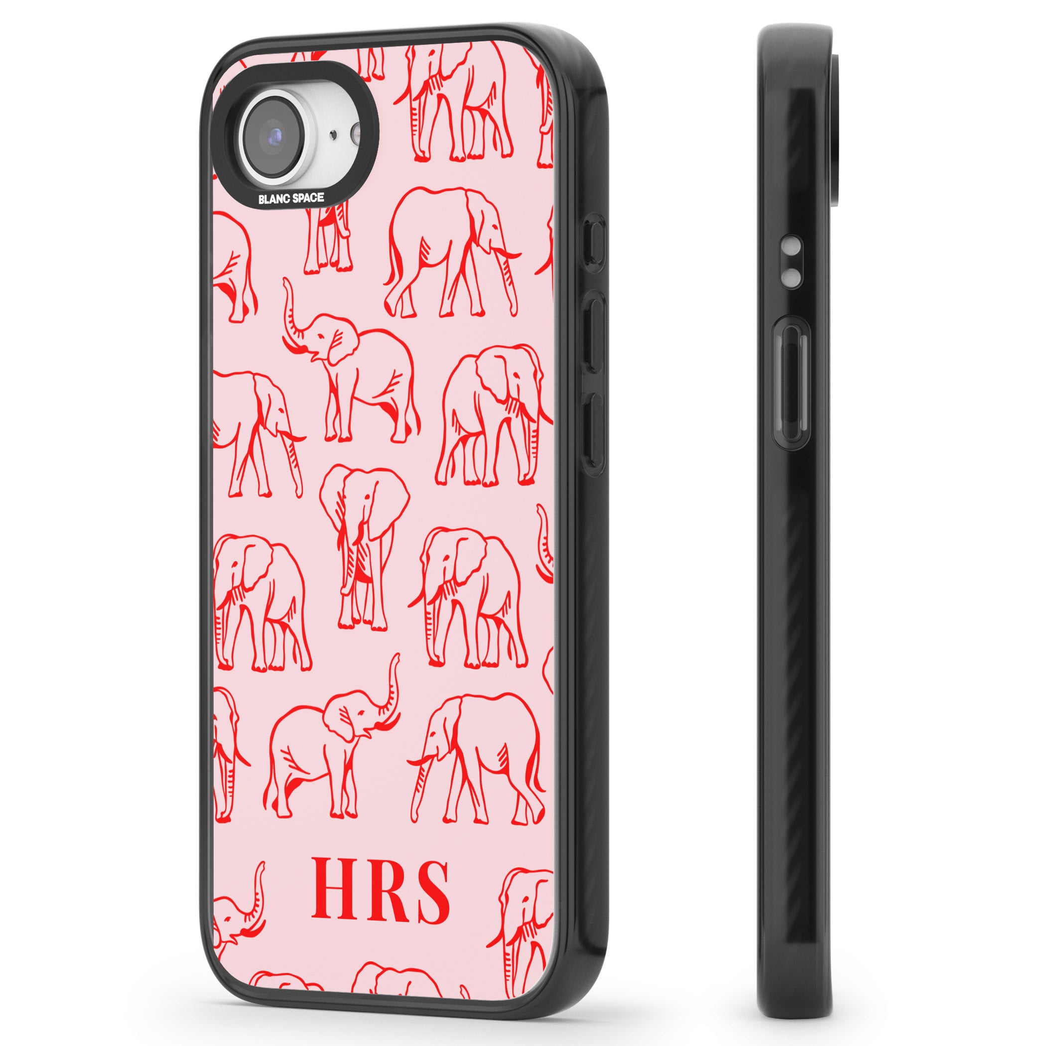 Personalised Red Elephant Outline