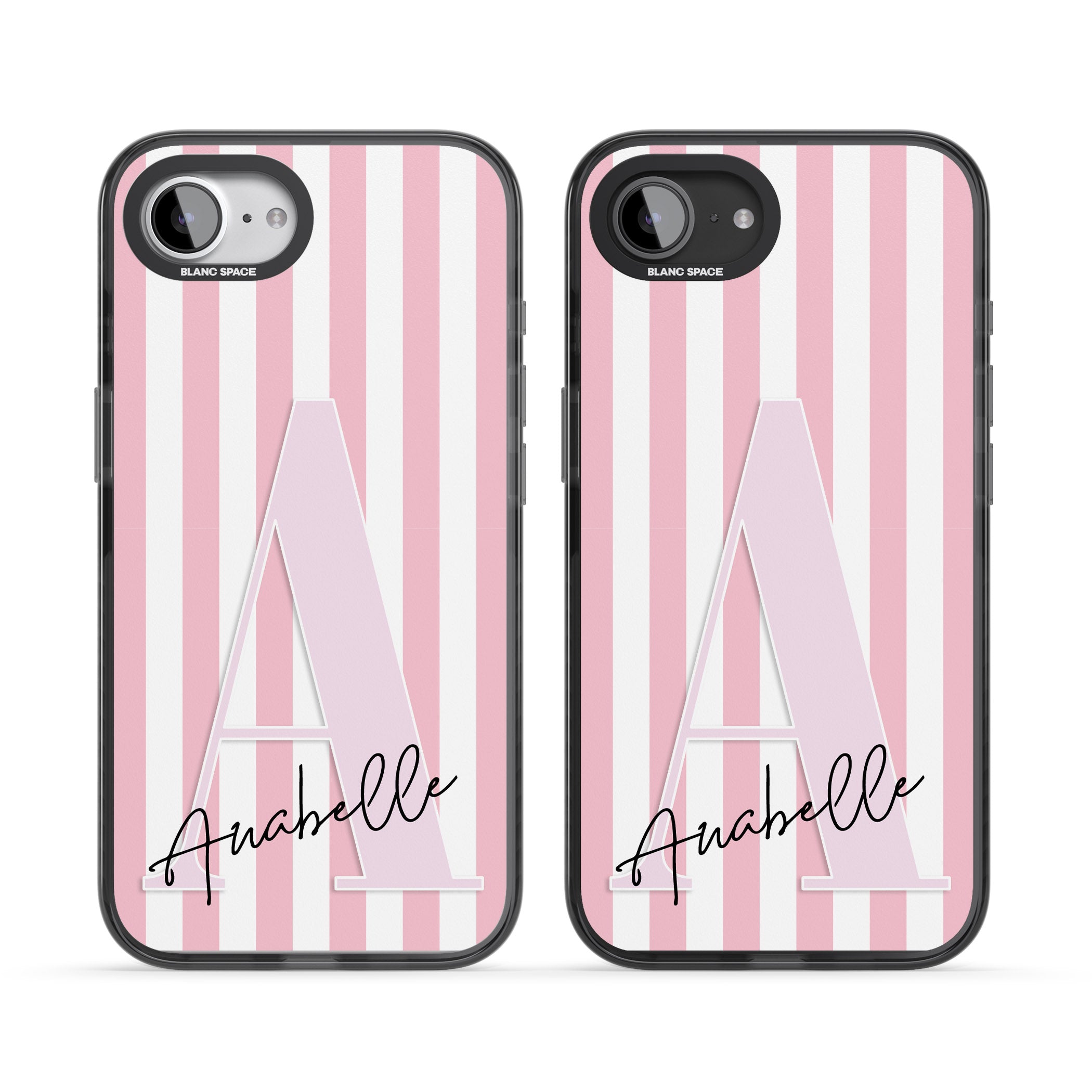 Personalised Pink Stripes & Monogram