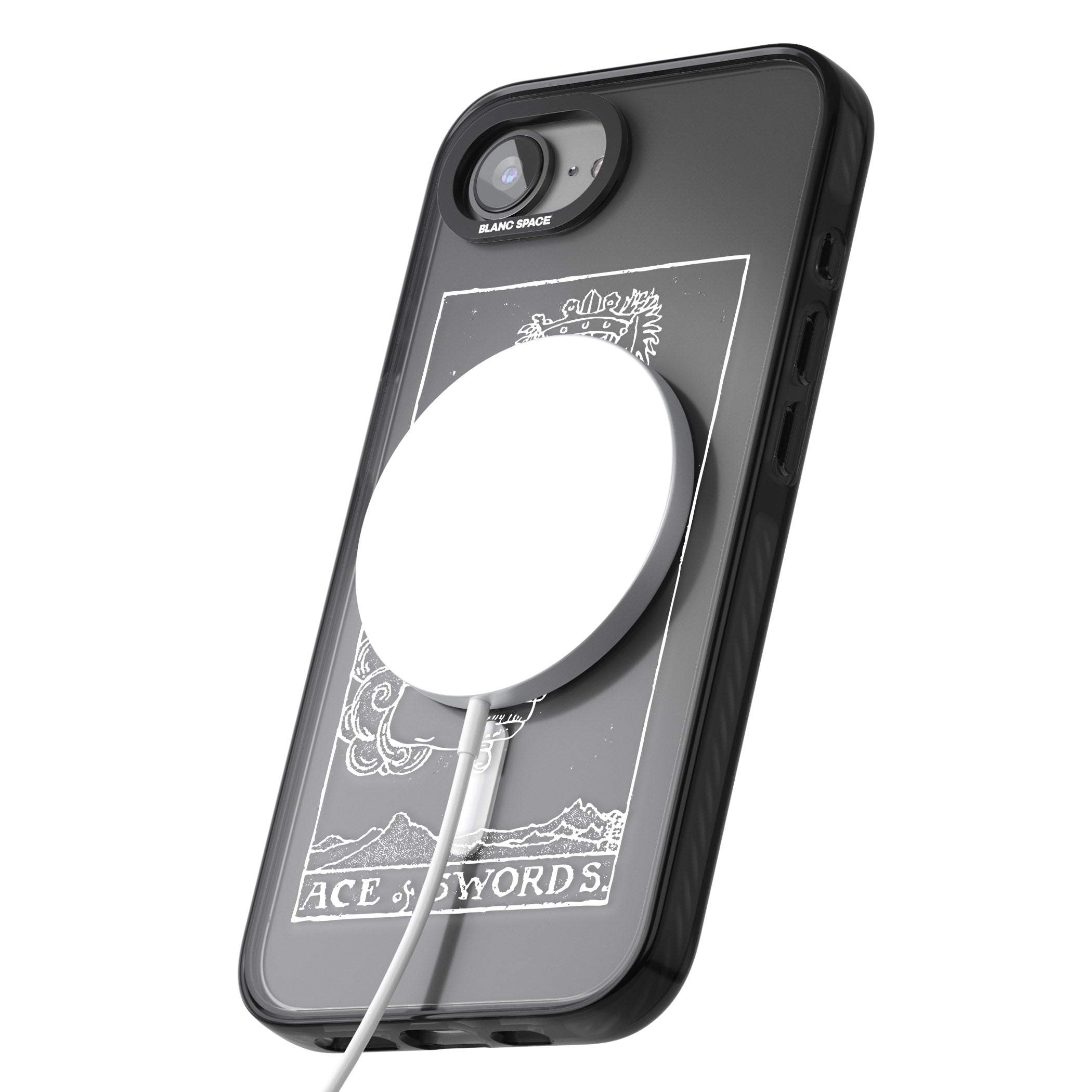 Personalised Ace Of Swords Tarot Card (White)