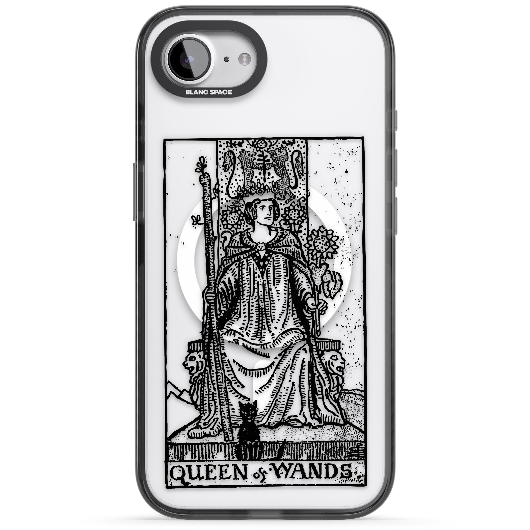 Personalised Queen Of Wands Tarot Card (Clear)