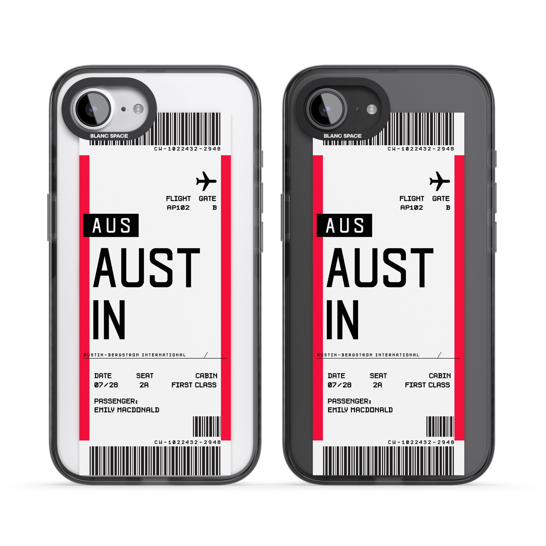 Personalised Austin Boarding Pass