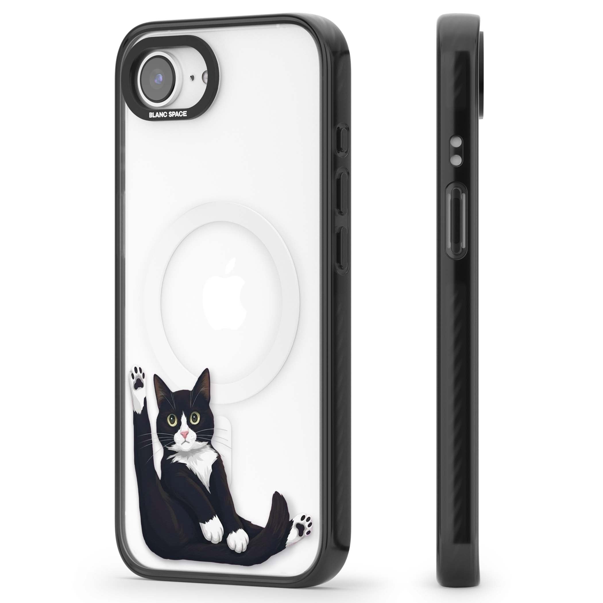 Mid-Groom Cat animals iPhone case | Black Impact Magsafe case for iPhone 16e, iPhone 17e