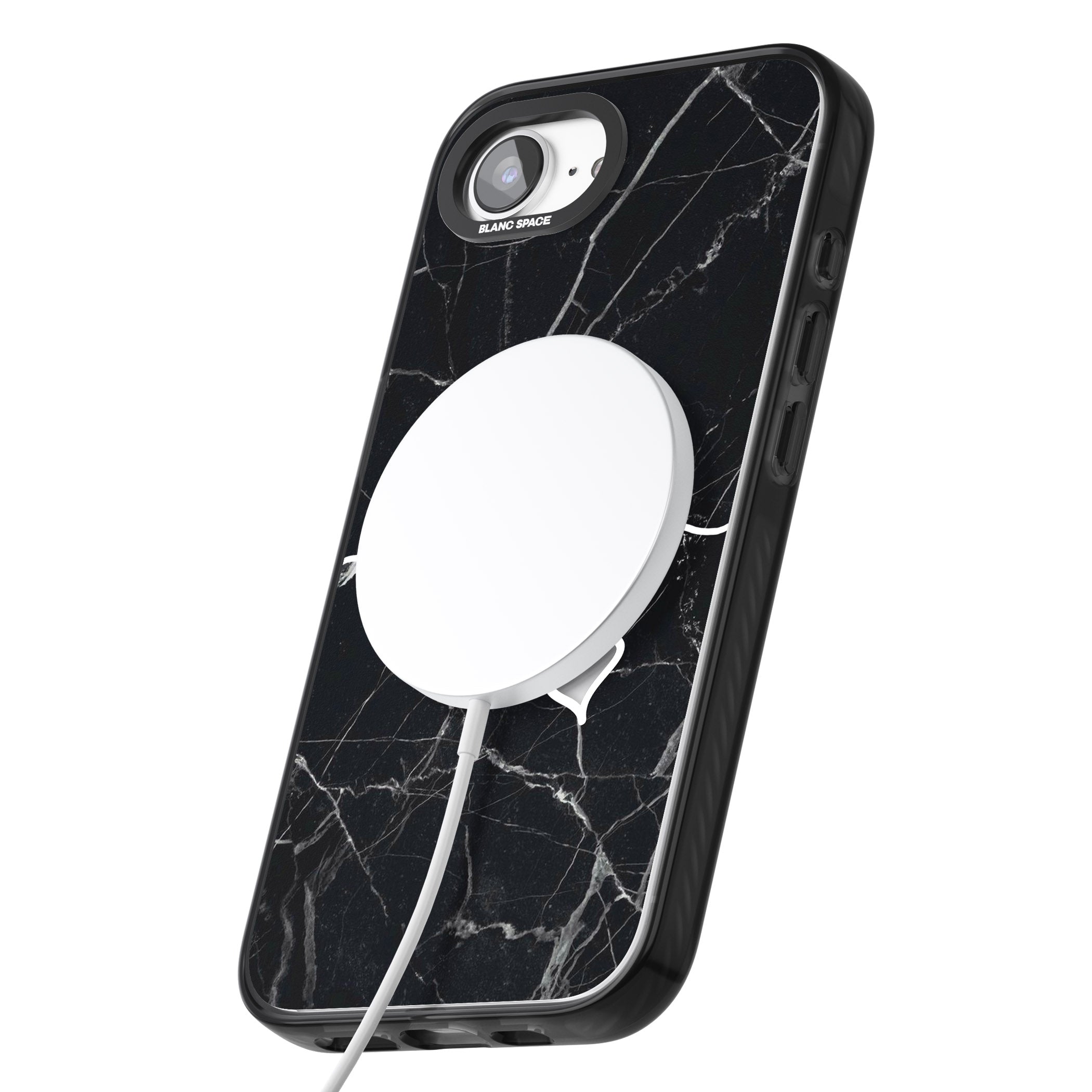 Personalised Black Marble Heart