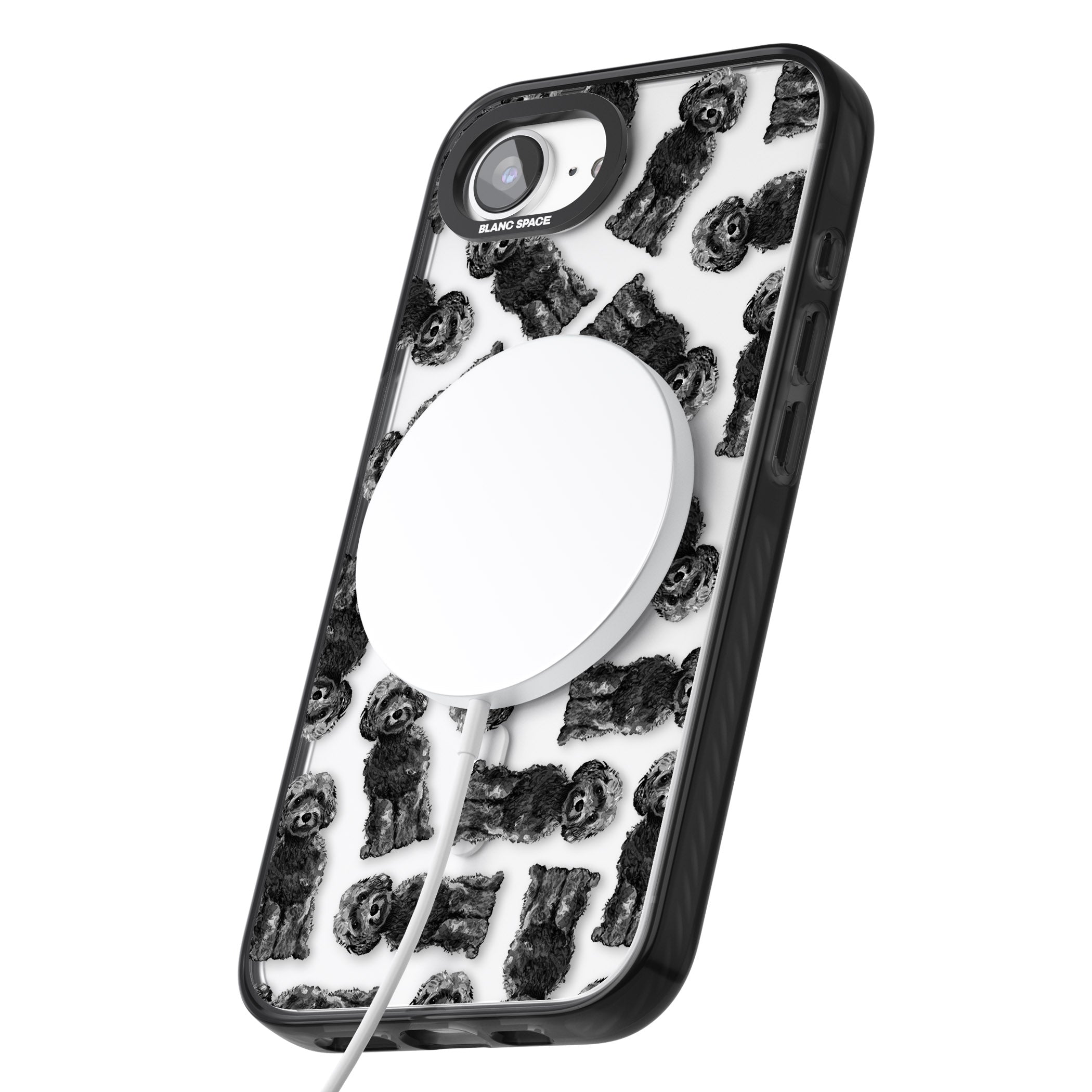 Black Cockapoo Watercolor