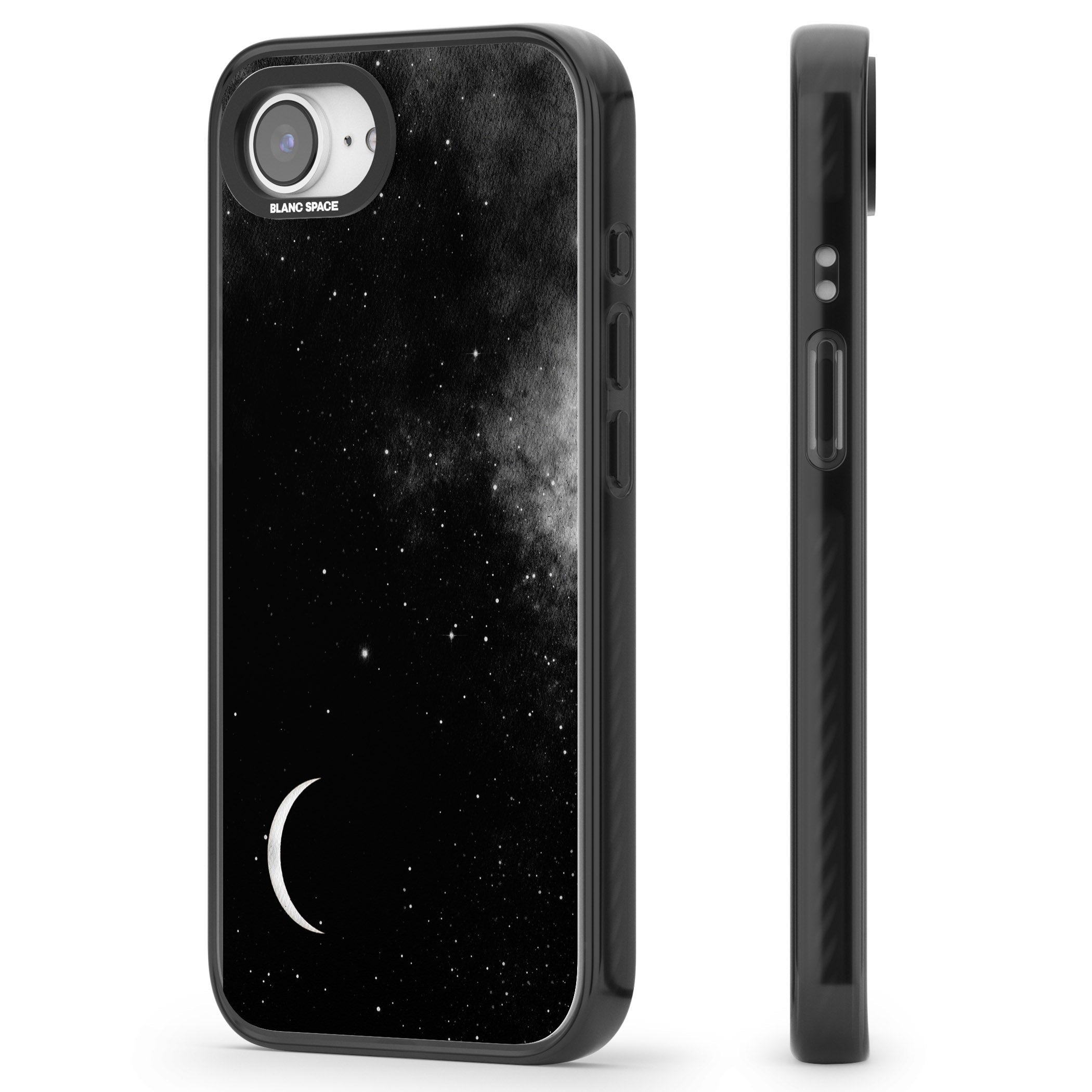 Night Sky Galaxies: Crescent Moon