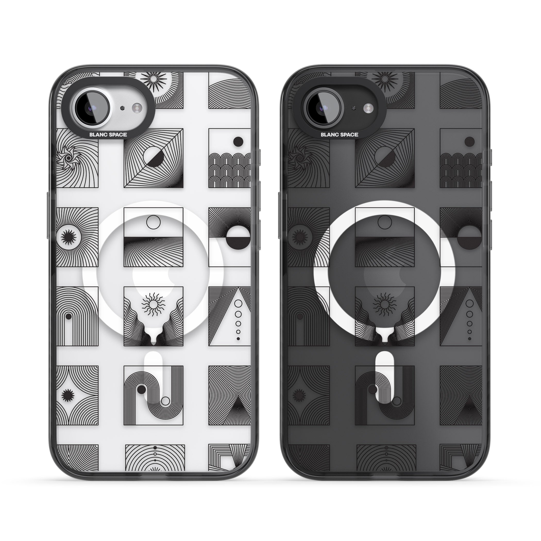 Geometric Pattern Trio: Artistic Blend