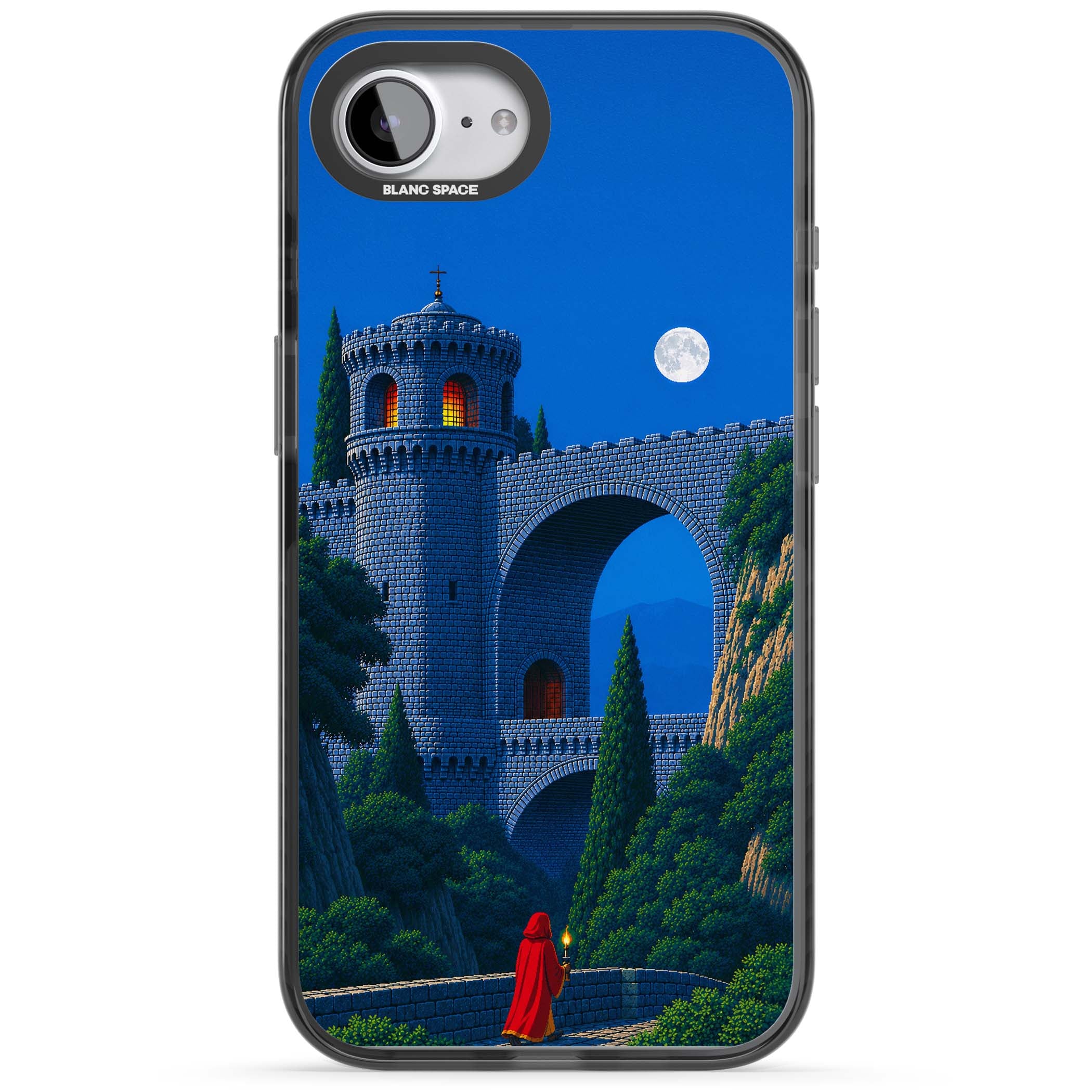 Castle Walls art iPhone case | Black Impact Magsafe case for iPhone 16e, iPhone 17e