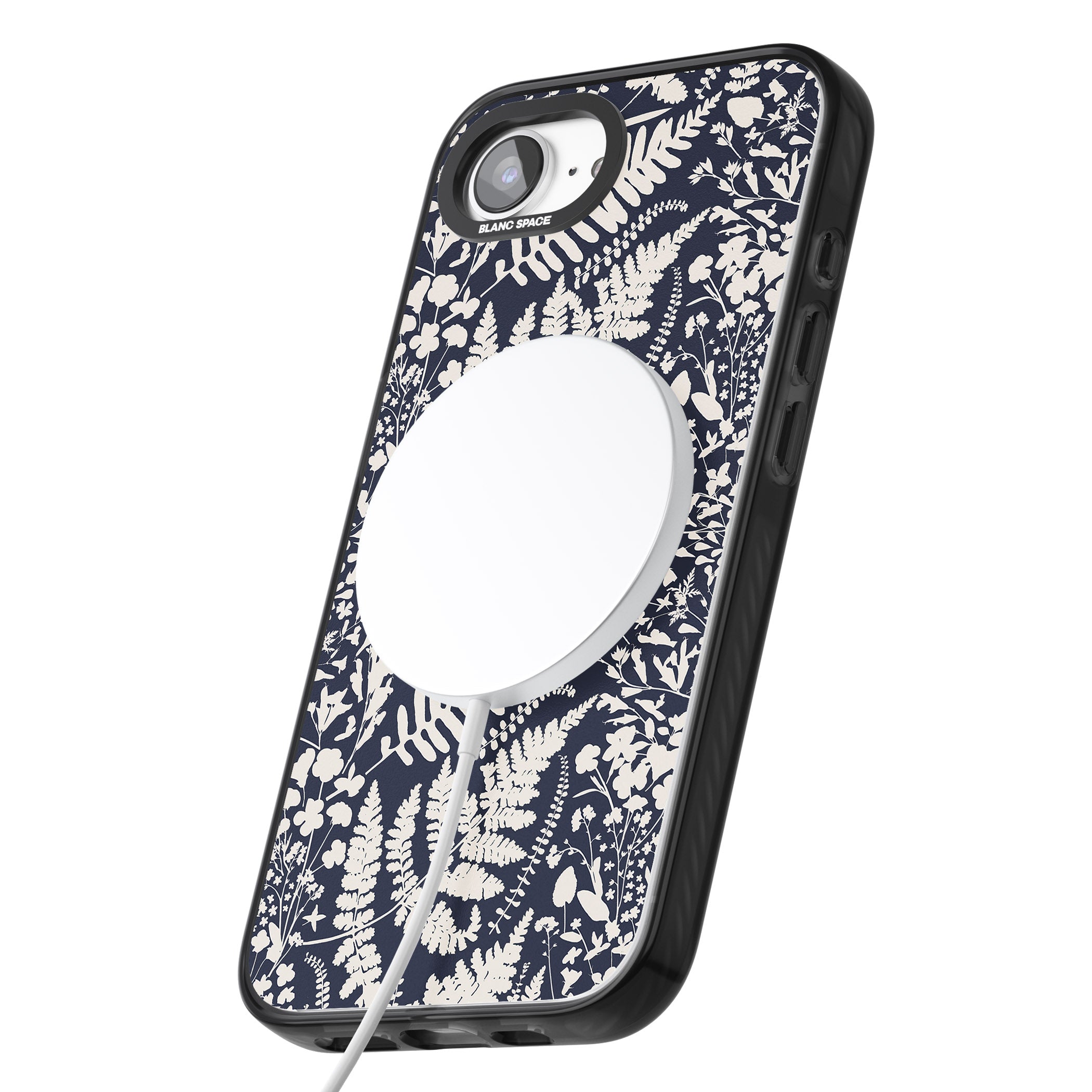 Wildflowers & Ferns On Navy