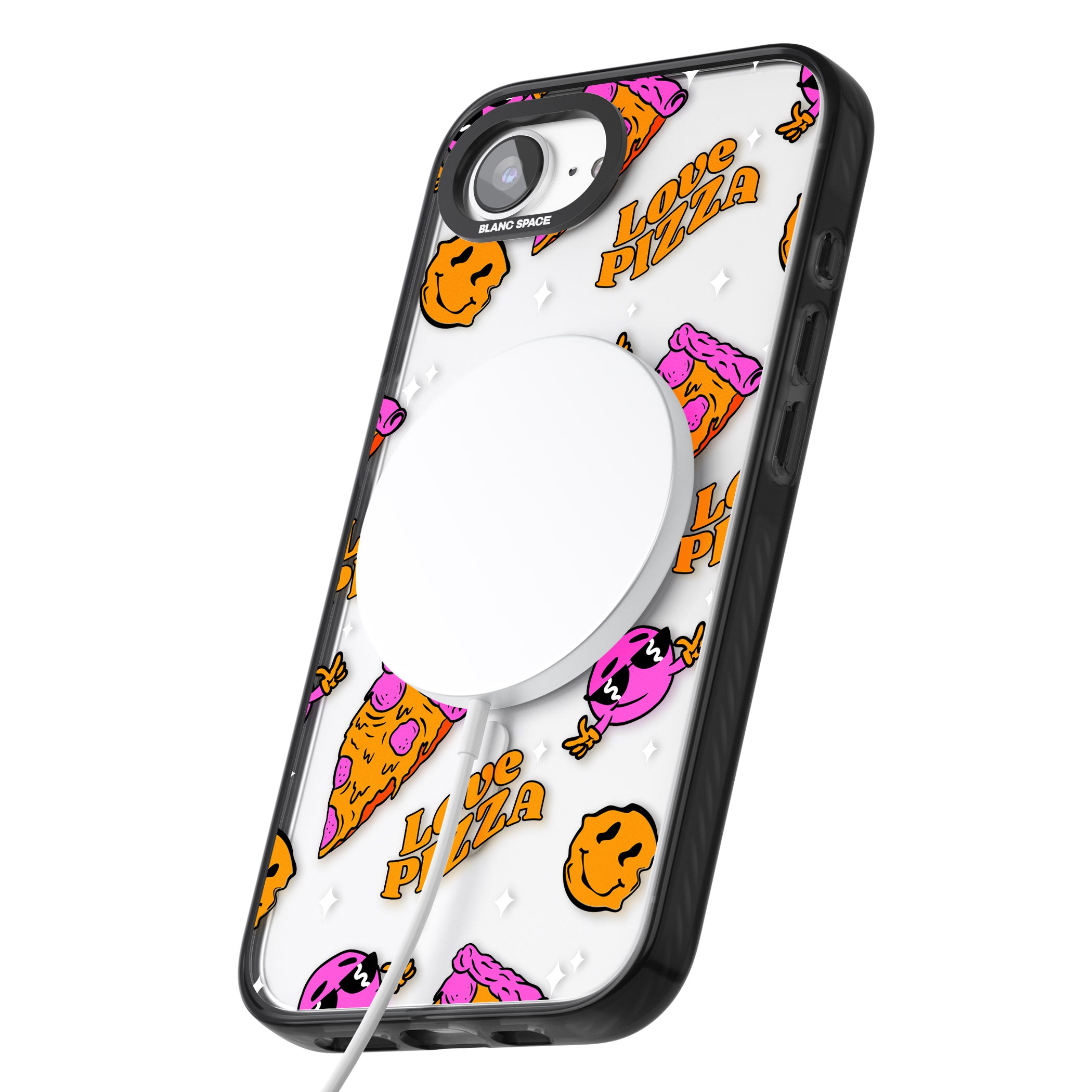 Psychedelic Love Pizza Pattern (Clear)