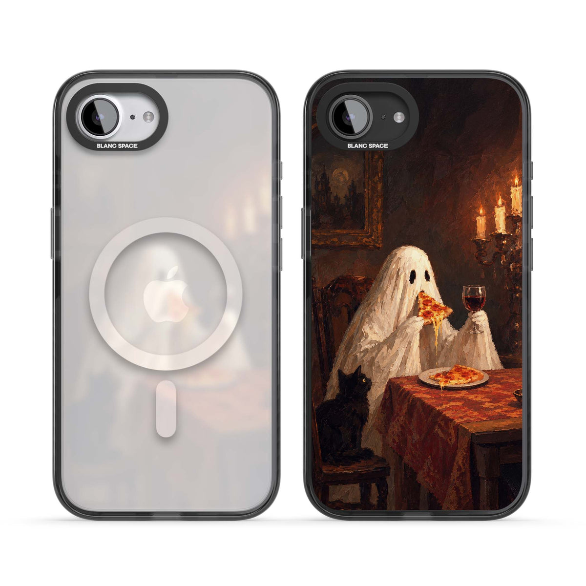 Lonely Night In art iPhone case | Black Impact Magsafe case for iPhone 16e, iPhone 17e