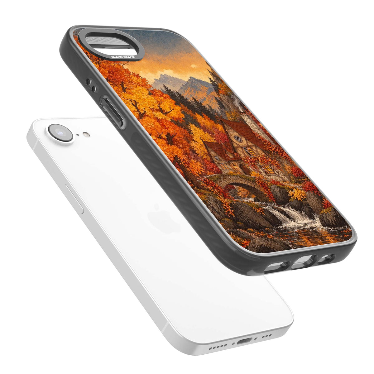Auburn Cottage iPhone case | Black Impact Magsafe case for iPhone 16e, iPhone 17e