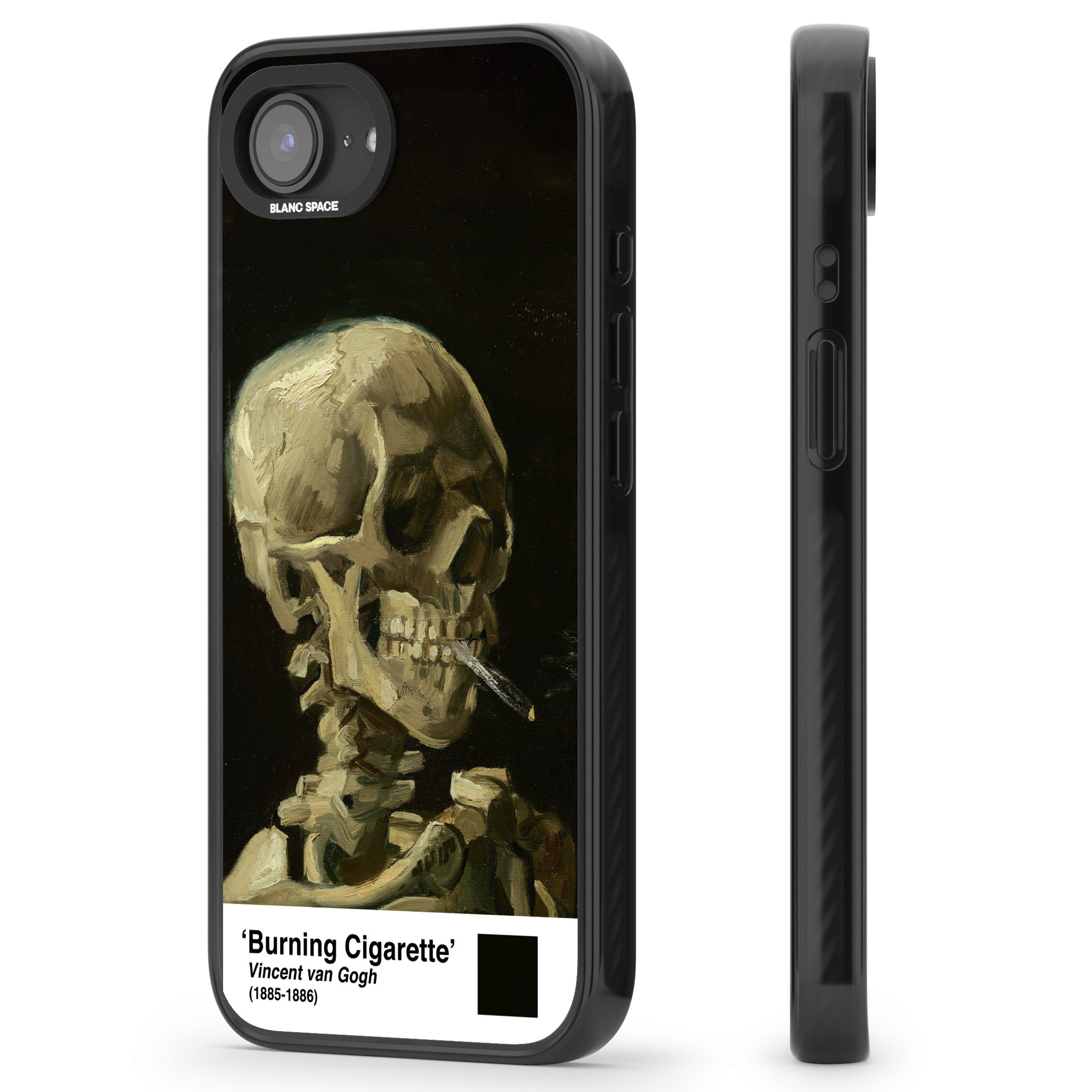 Skull Of A Skeleton With Burning Cigarette