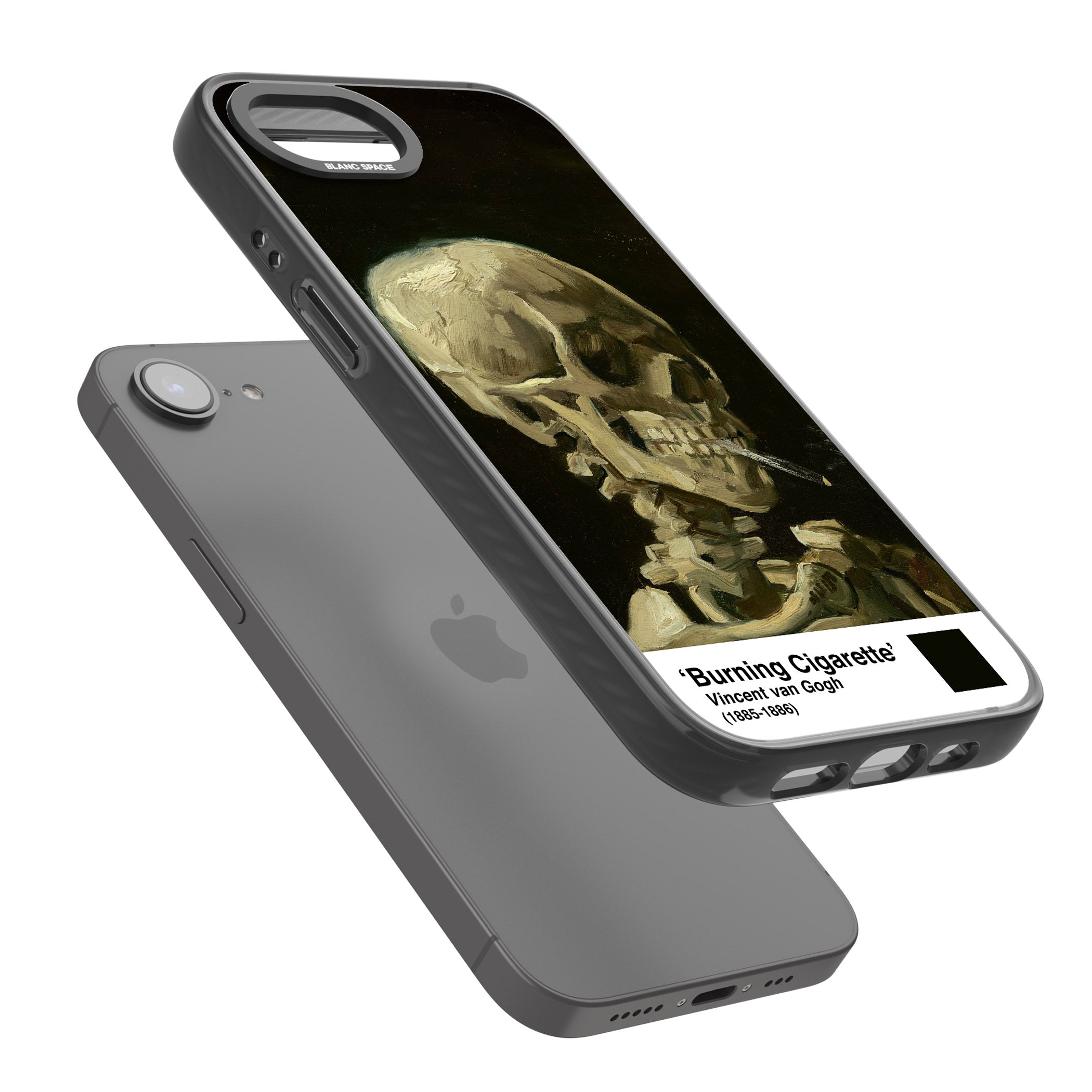 Skull Of A Skeleton With Burning Cigarette