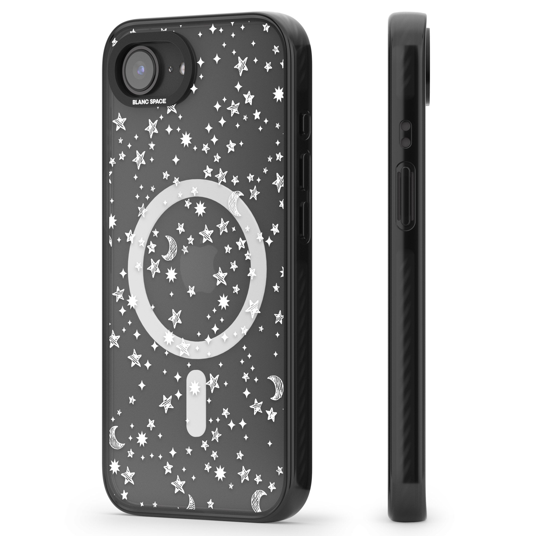 White Cosmic Galaxy Pattern