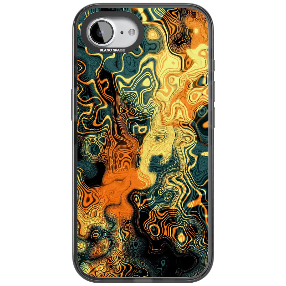 Liquid Amber iPhone 16e / iPhone 17e Impact Black Phone Case front