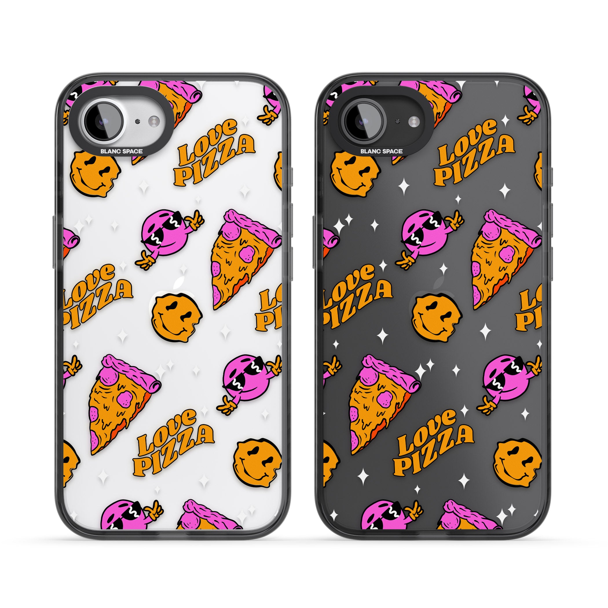 Psychedelic Love Pizza Pattern (Clear)