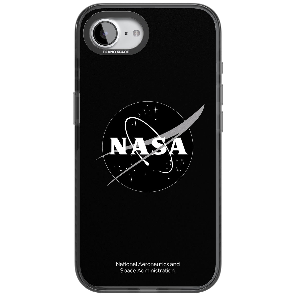 Dark Nasa Meatball iPhone 16e / iPhone 17e Impact Black Phone Case front