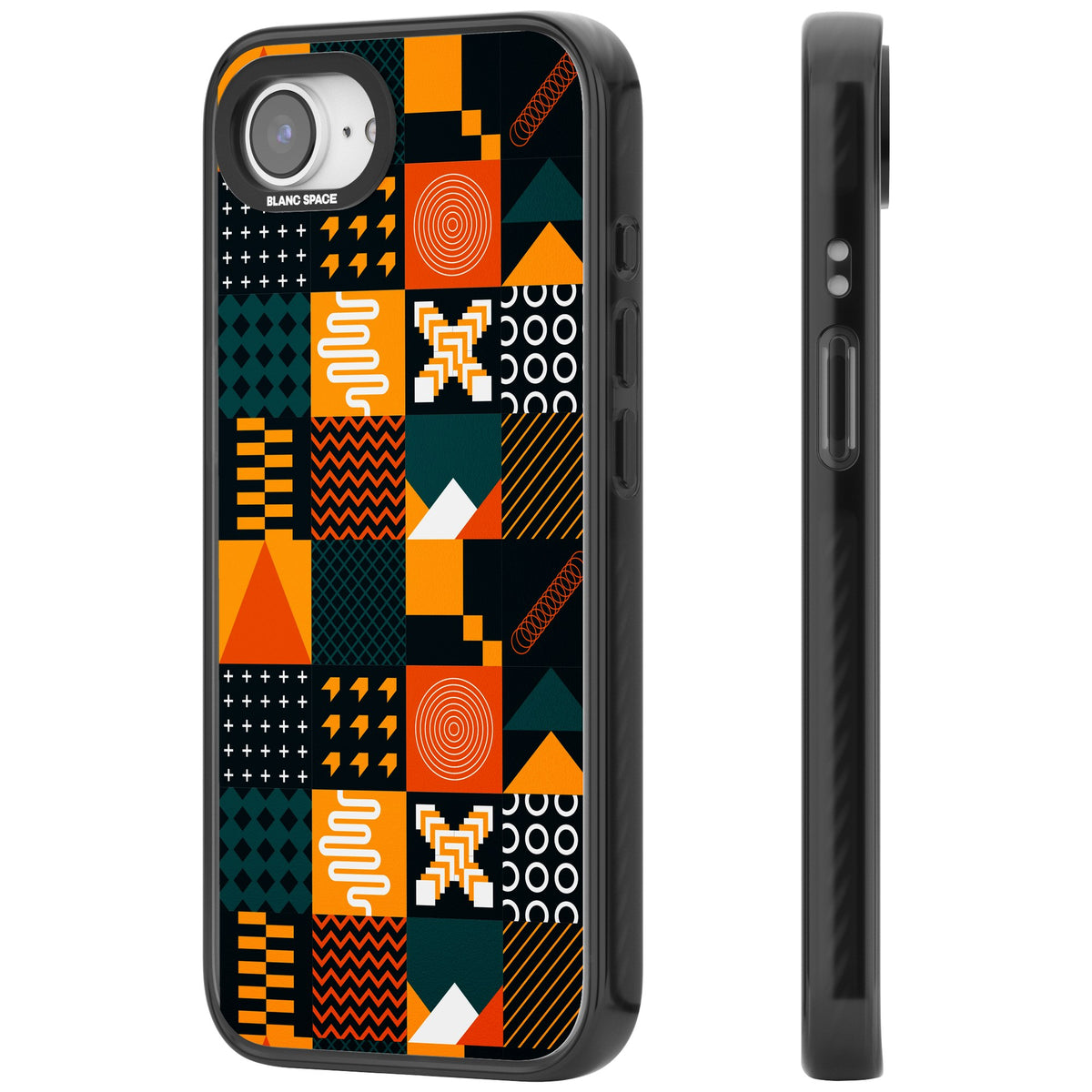 Amber Grid iPhone 16e / iPhone 17e Impact Black Phone Case side