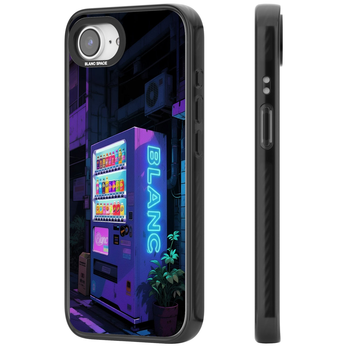 Shibuya Glow iPhone 16e / iPhone 17e Impact Black Phone Case side