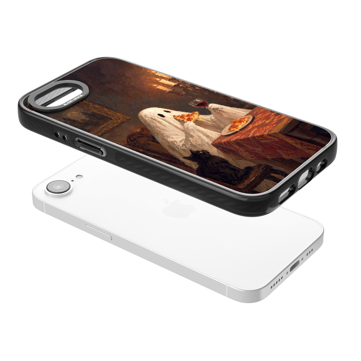 Lonely Night In iPhone 16e / iPhone 17e Impact Black Phone Case angled