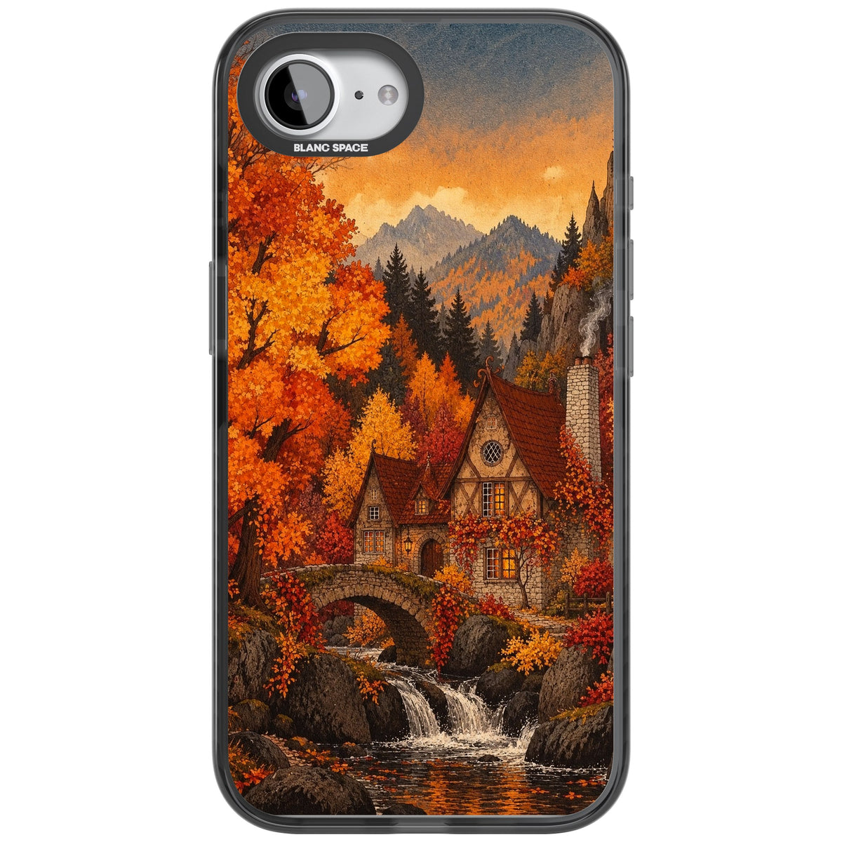 Auburn Cottage iPhone 16e / iPhone 17e Impact Black Phone Case front