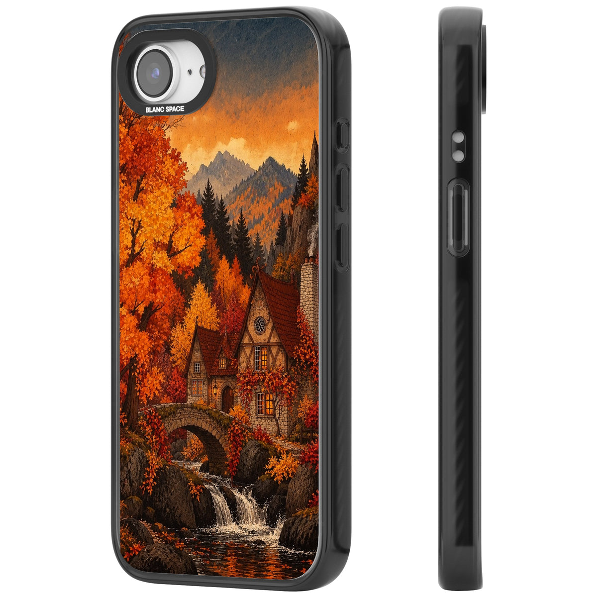 Auburn Cottage iPhone 16e / iPhone 17e Impact Black Phone Case side