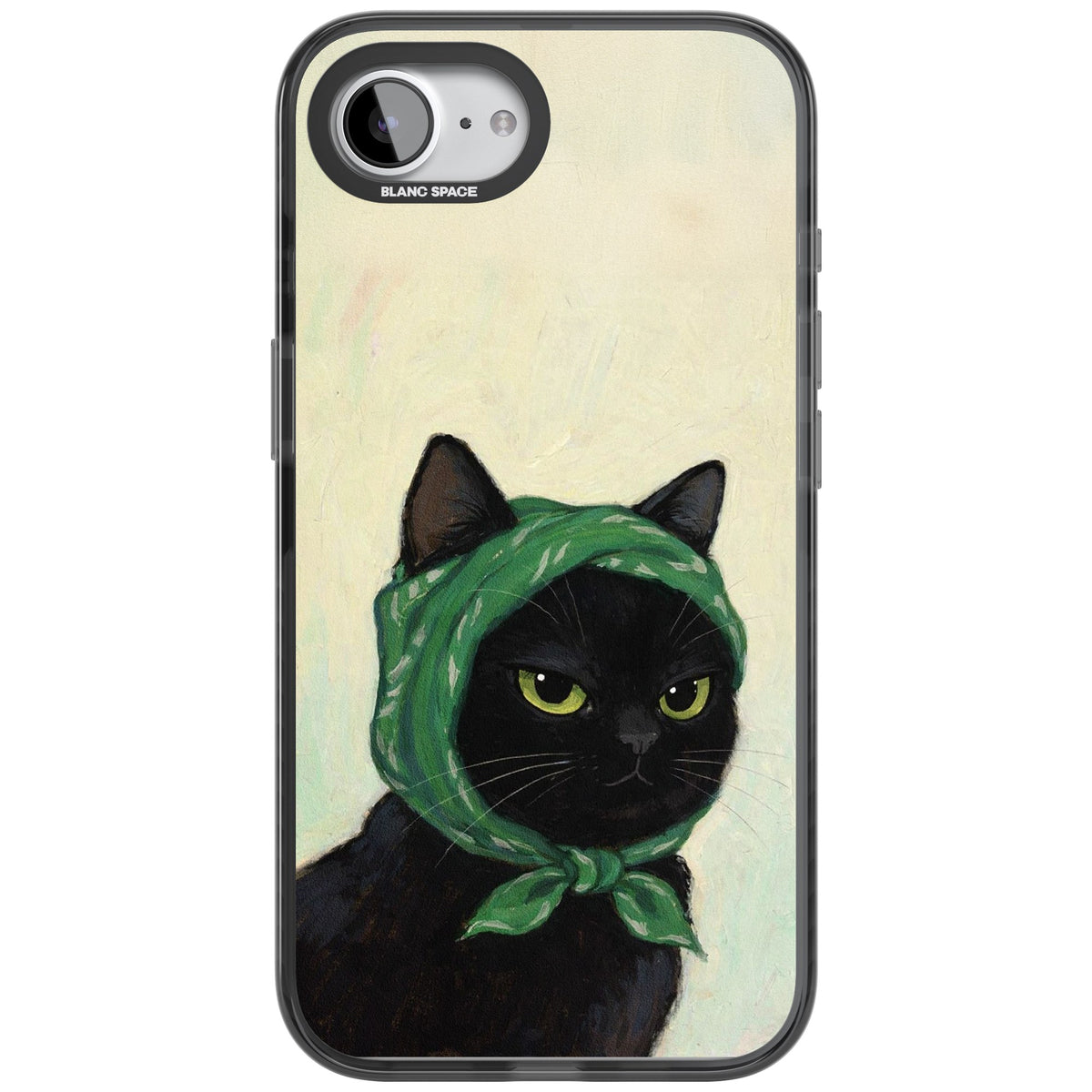 Unamused Kitty iPhone 16e / iPhone 17e Impact Black Phone Case front