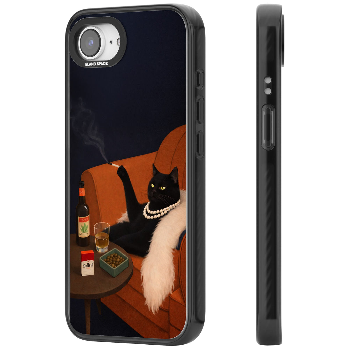 Spoiled Rotten Cat iPhone 16e / iPhone 17e Impact Black Phone Case side