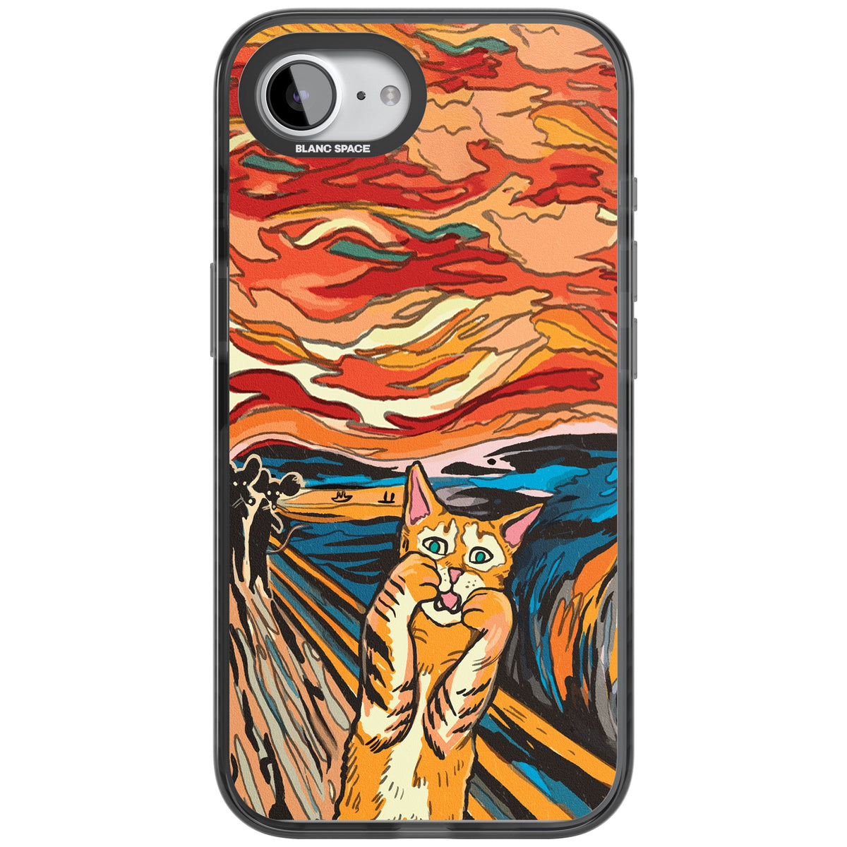 The Meow iPhone 16e / iPhone 17e Impact Black Phone Case front