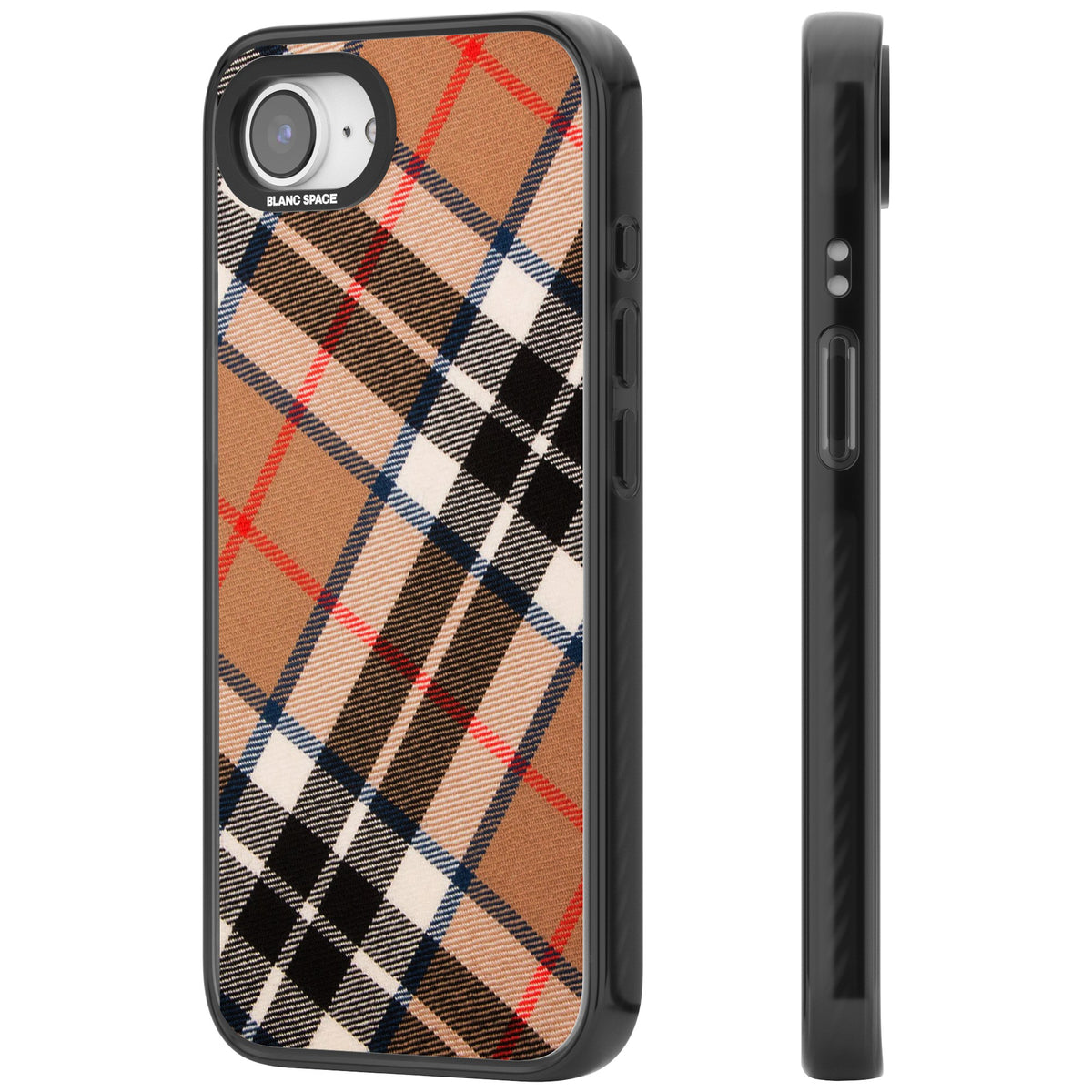 Haymarket Check iPhone 16e / iPhone 17e Impact Black Phone Case side