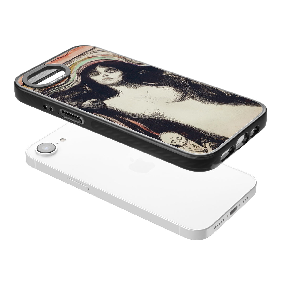 Madonna iPhone 16e / iPhone 17e Impact Black Phone Case angled