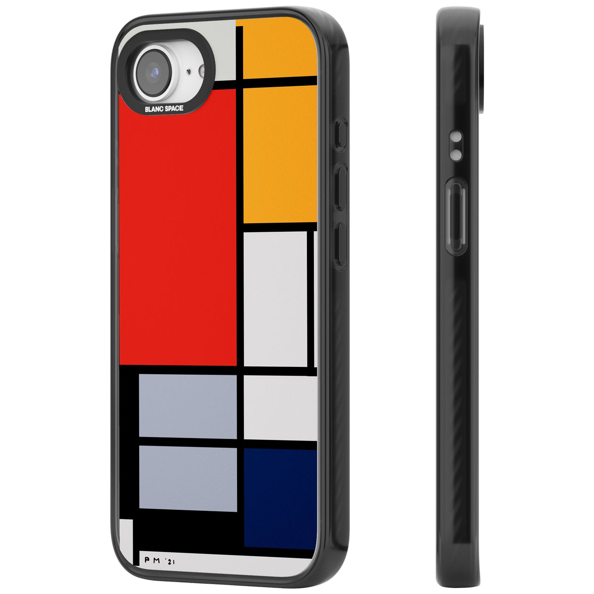 Piet Mondrian's Composition iPhone 16e / iPhone 17e Impact Black Phone Case side