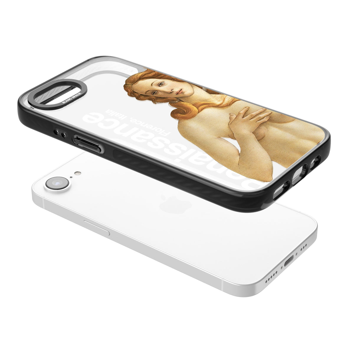 Florence Renaissance iPhone 16e / iPhone 17e Impact Black Phone Case angled