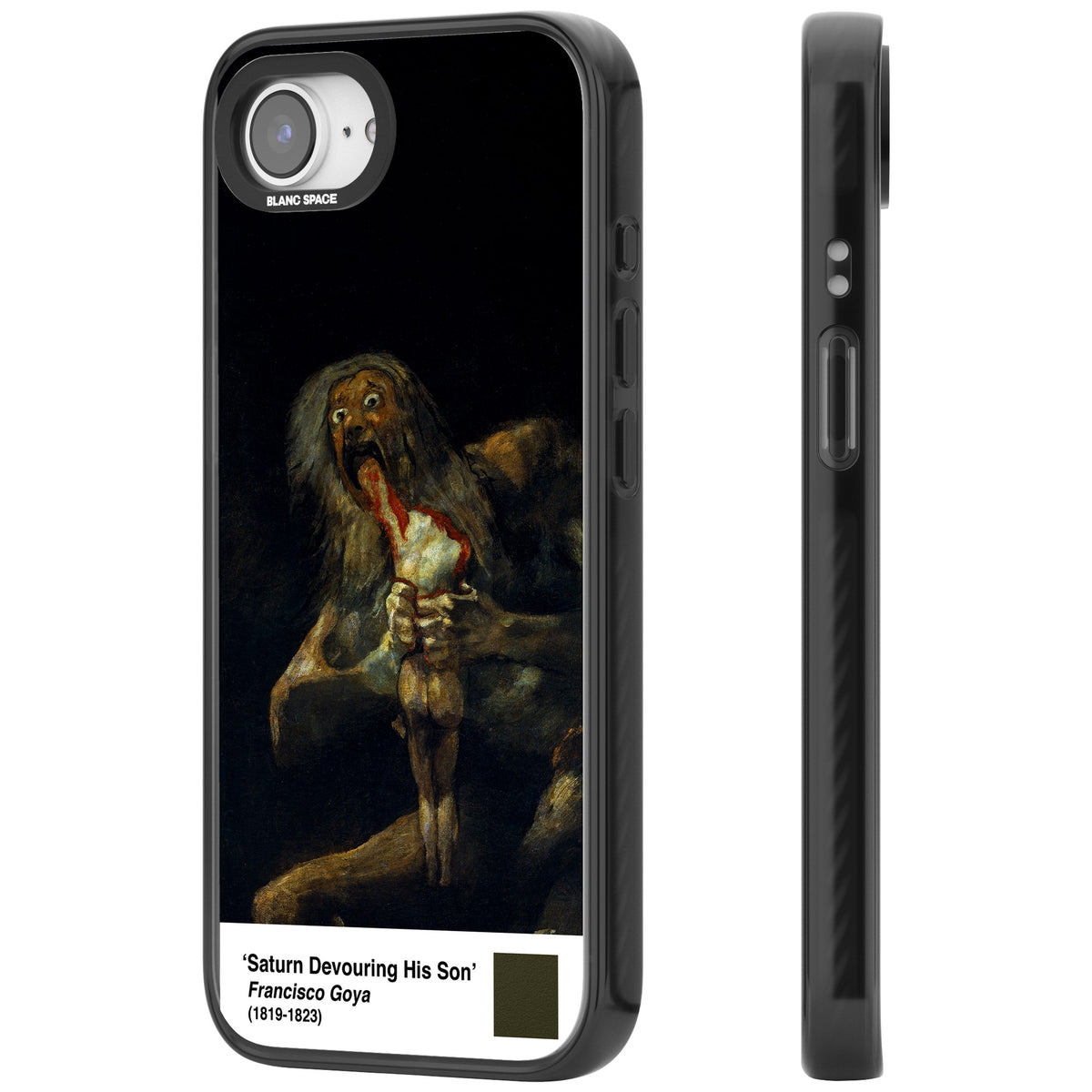 Saturn Devouring His Son iPhone 16e / iPhone 17e Impact Black Phone Case side