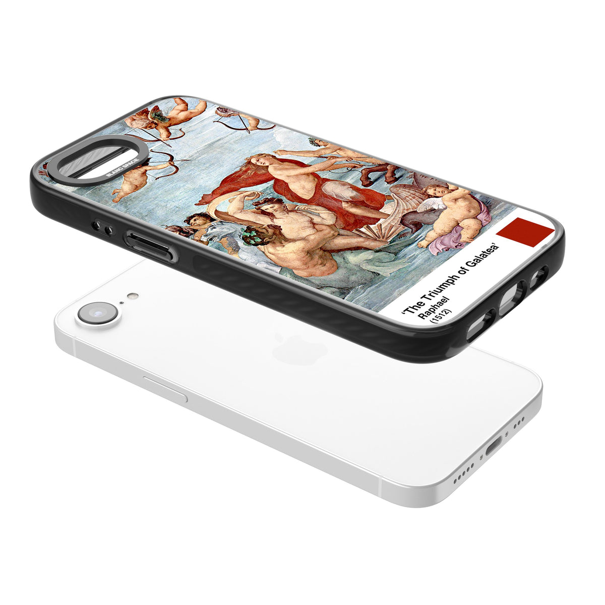 The Triumph Of Galatea iPhone 16e / iPhone 17e Impact Black Phone Case angled