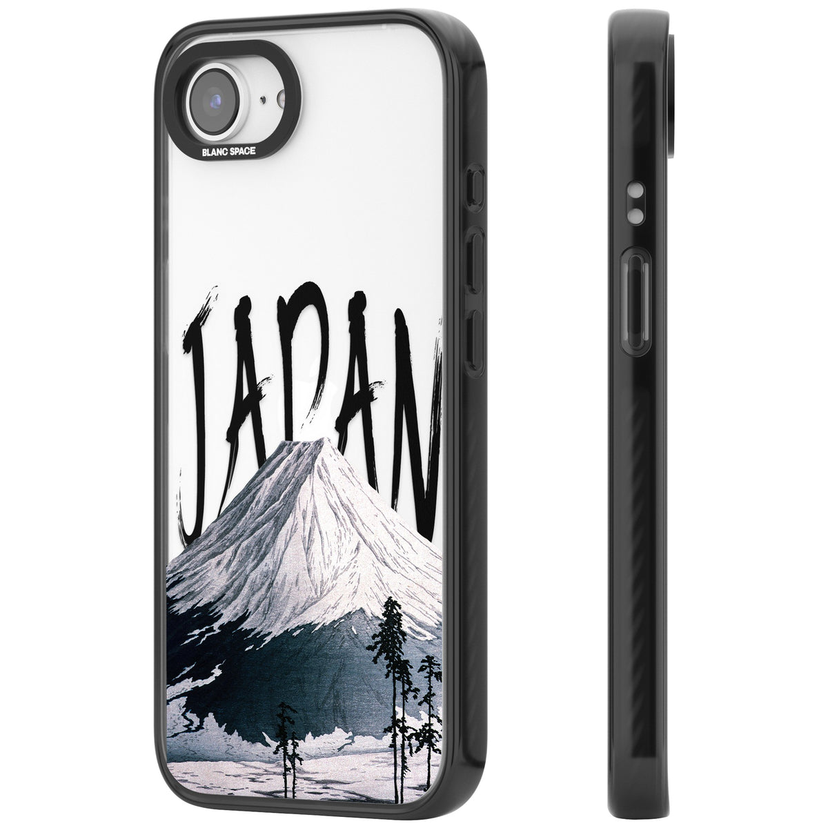 Mount Fuji Cutout iPhone 16e / iPhone 17e Impact Black Phone Case side