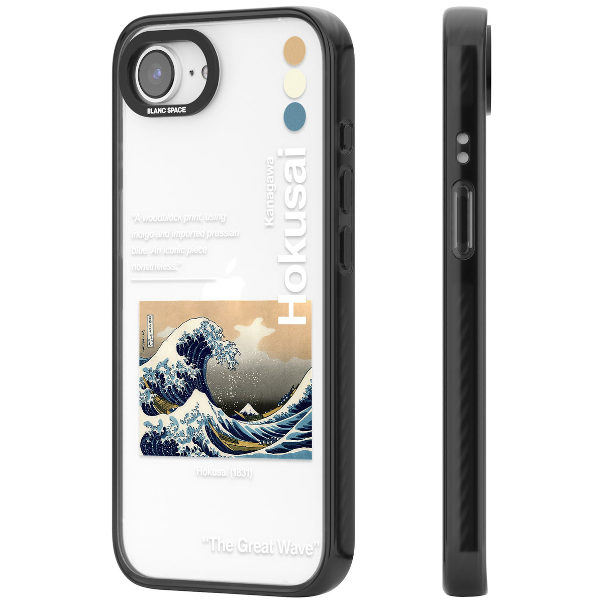 The Great Wave iPhone 16e / iPhone 17e Impact Black Phone Case side