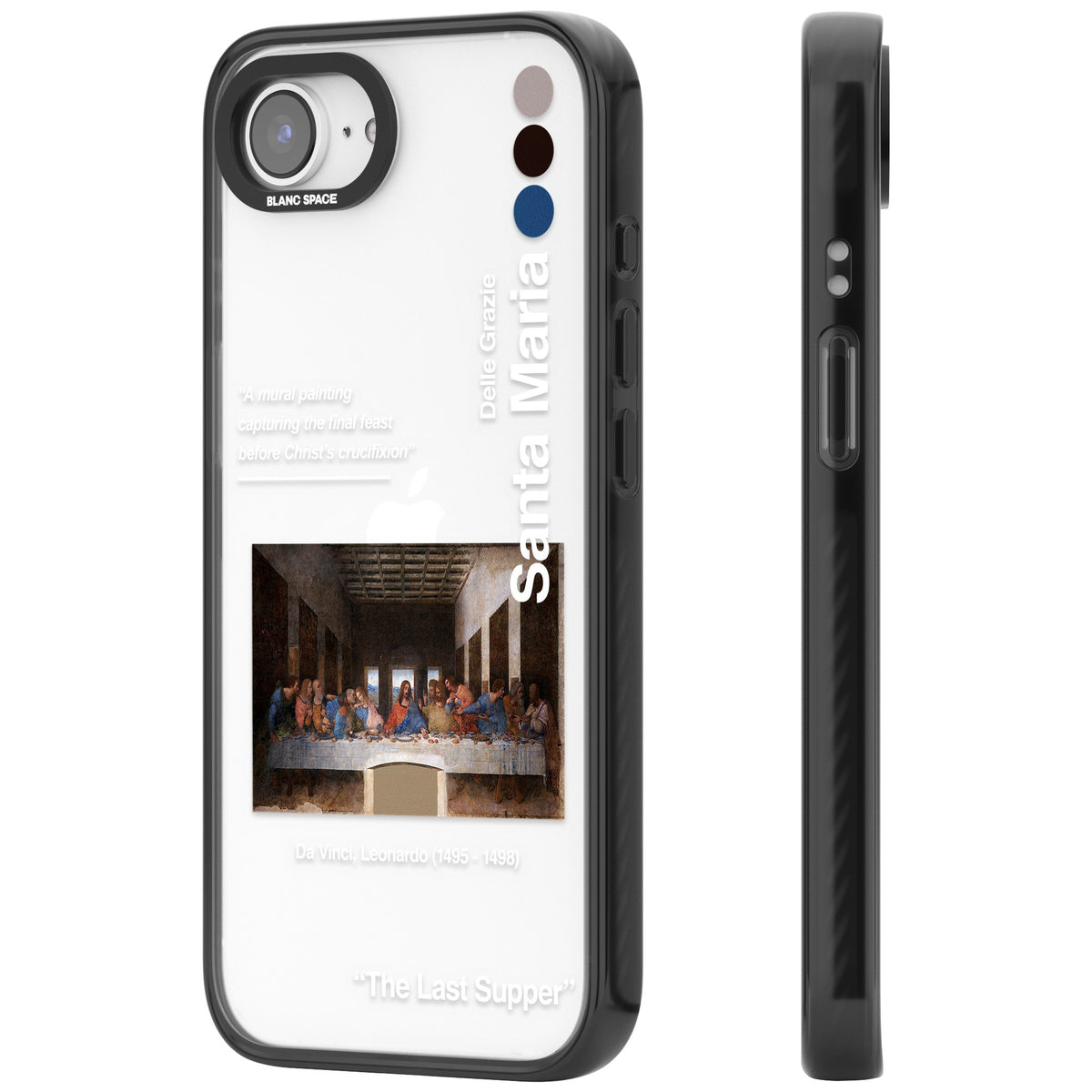 The Last Supper iPhone 16e / iPhone 17e Impact Black Phone Case side