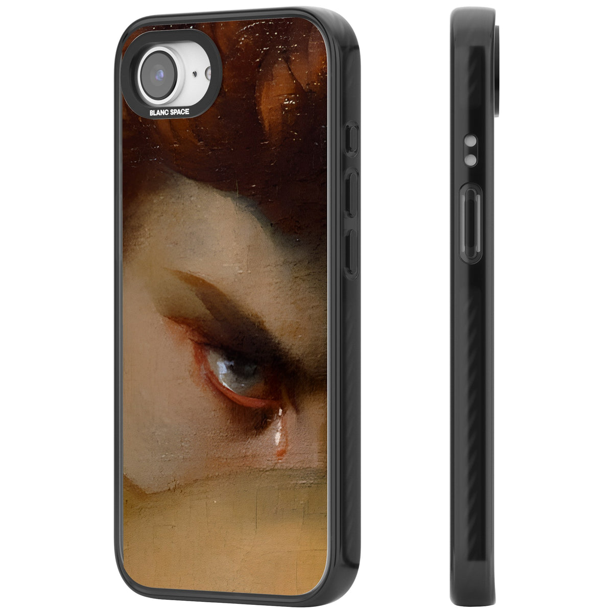 Fallen Angel iPhone 16e / iPhone 17e Impact Black Phone Case side