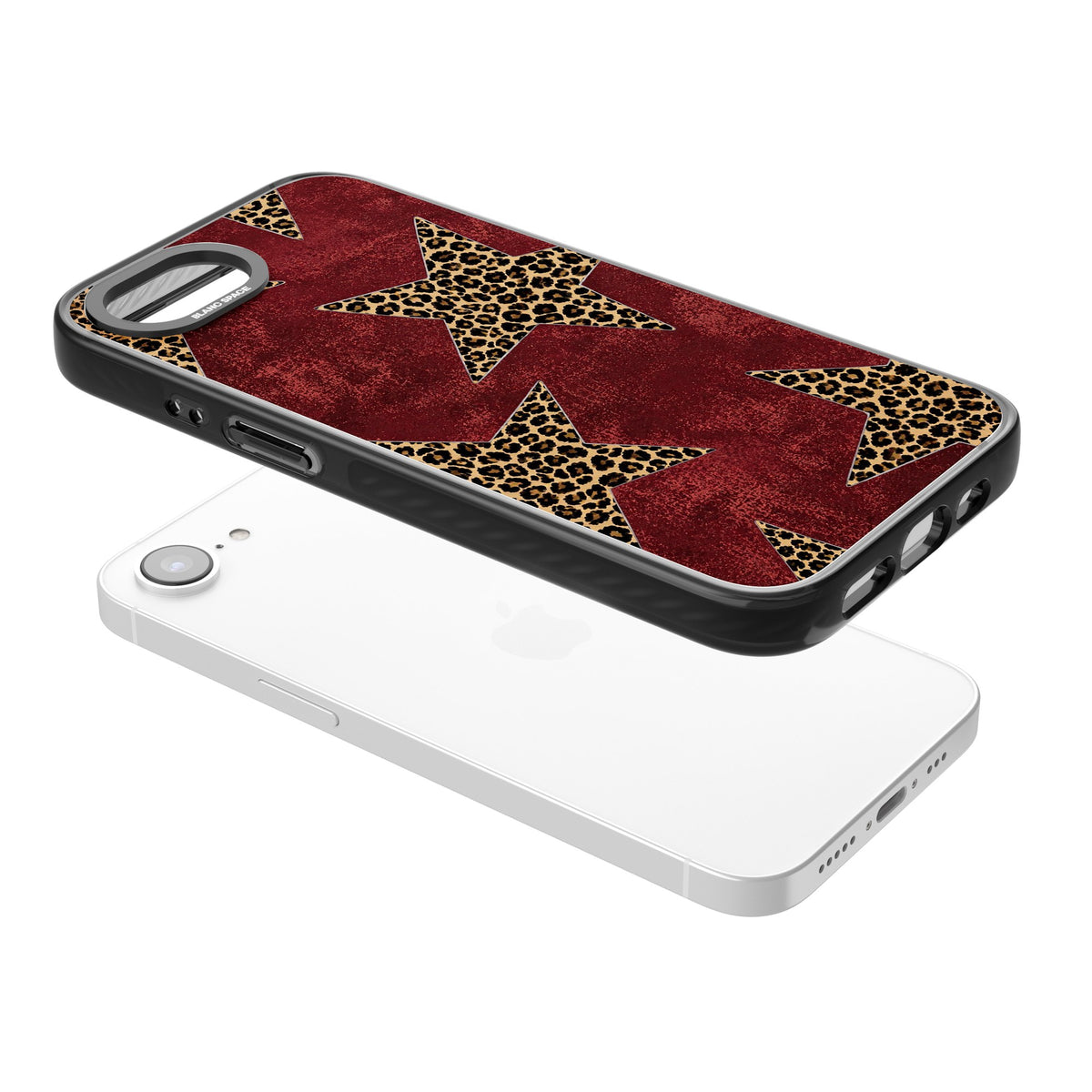 Showgirl iPhone 16e / iPhone 17e Impact Black Phone Case angled