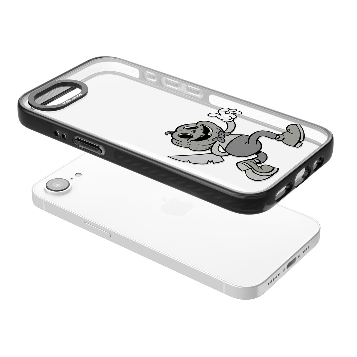 Jack O' Slasher iPhone 16e / iPhone 17e Impact Black Phone Case angled